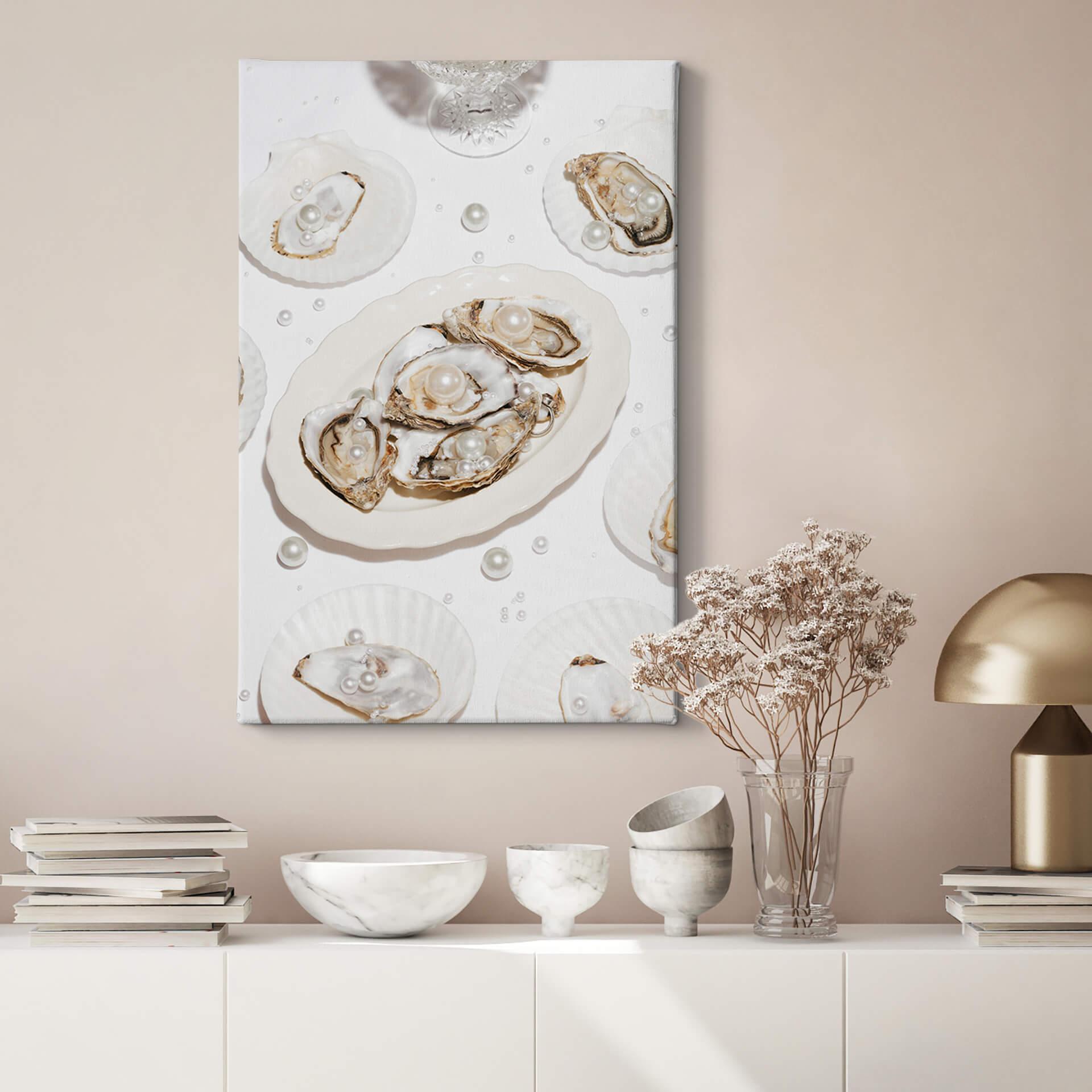 Lienzo 1X Estudio - Ostras con perlas