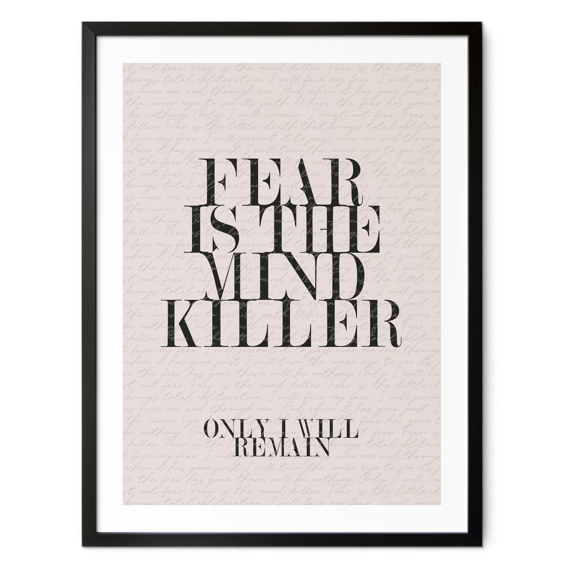 Plakat Filmcitat fra Dune - Fear is the Mind-Killer