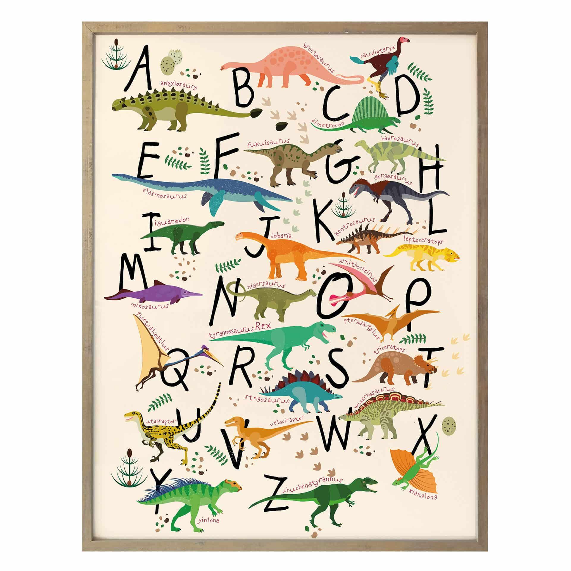 Affiche - Alphabet dinosaure