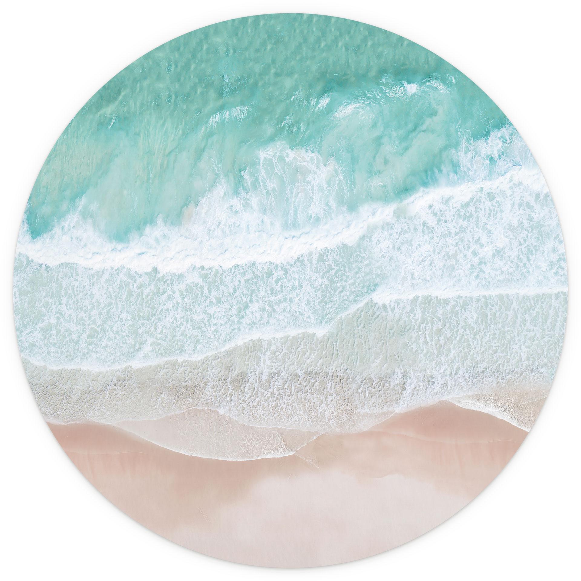 Zachte golven op het strand - Sisi & Seb - Fotobehang rond - vliesbehang/zelfklevend vliesbehang