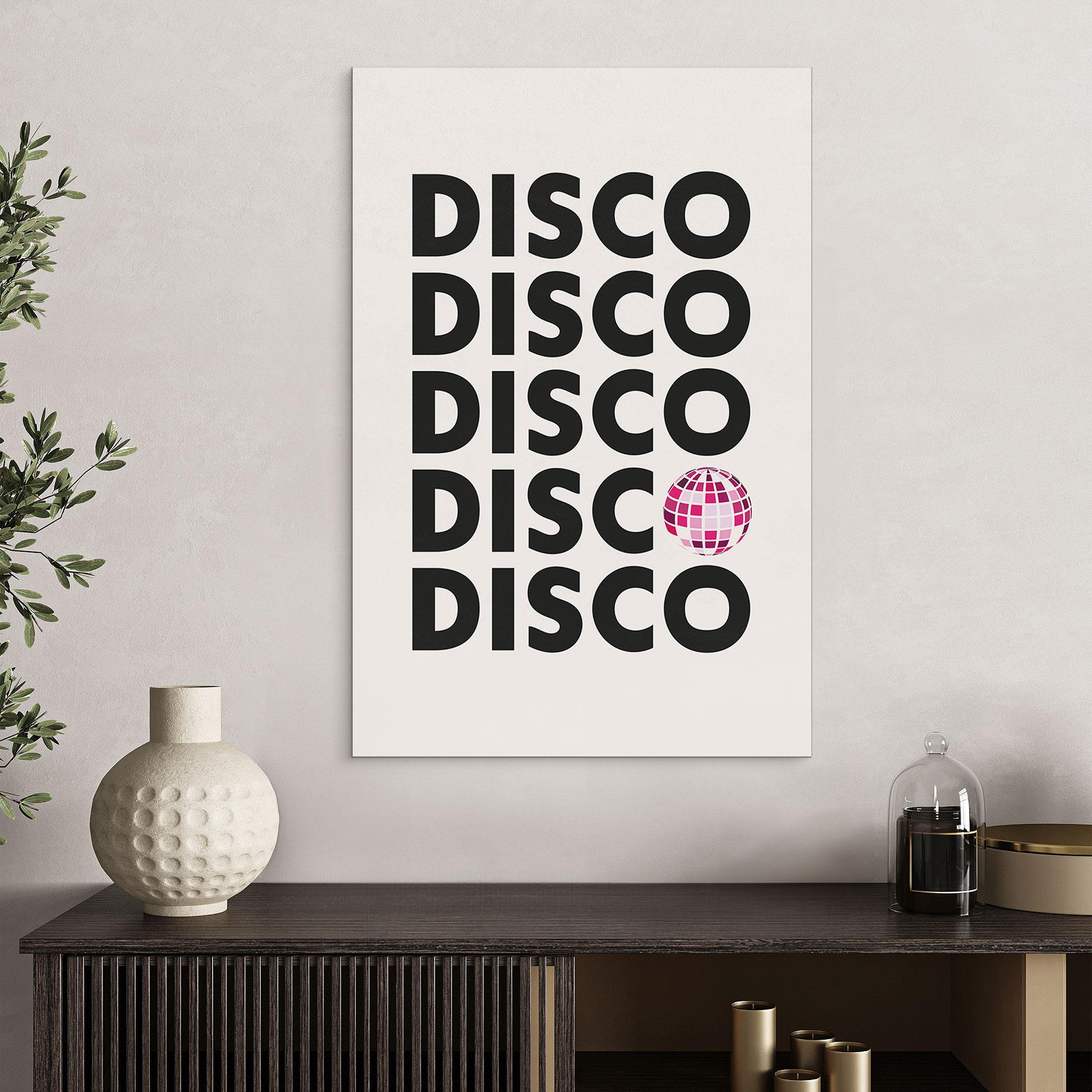 Wandbild Retro Disco Vibes Typografie - Kerr-Dineen - Alu-Dibond
