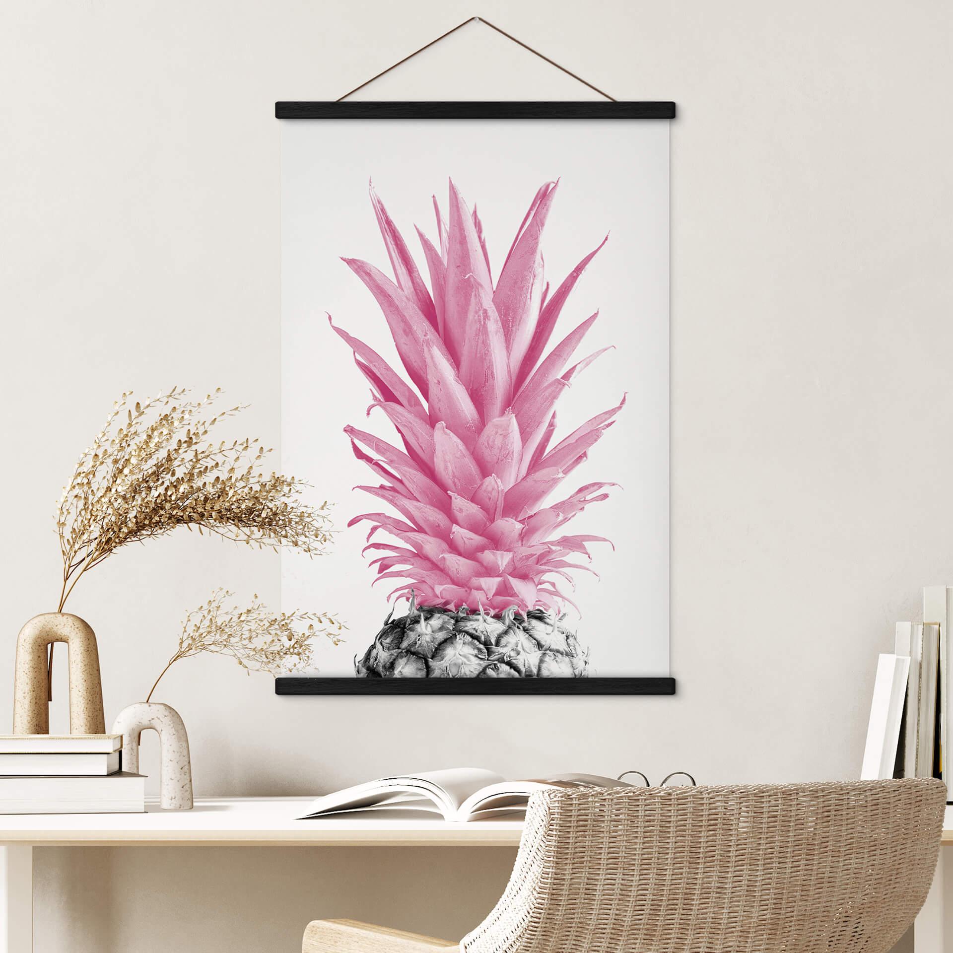 Obraz tkaniny różowy ananas - 1X Studio