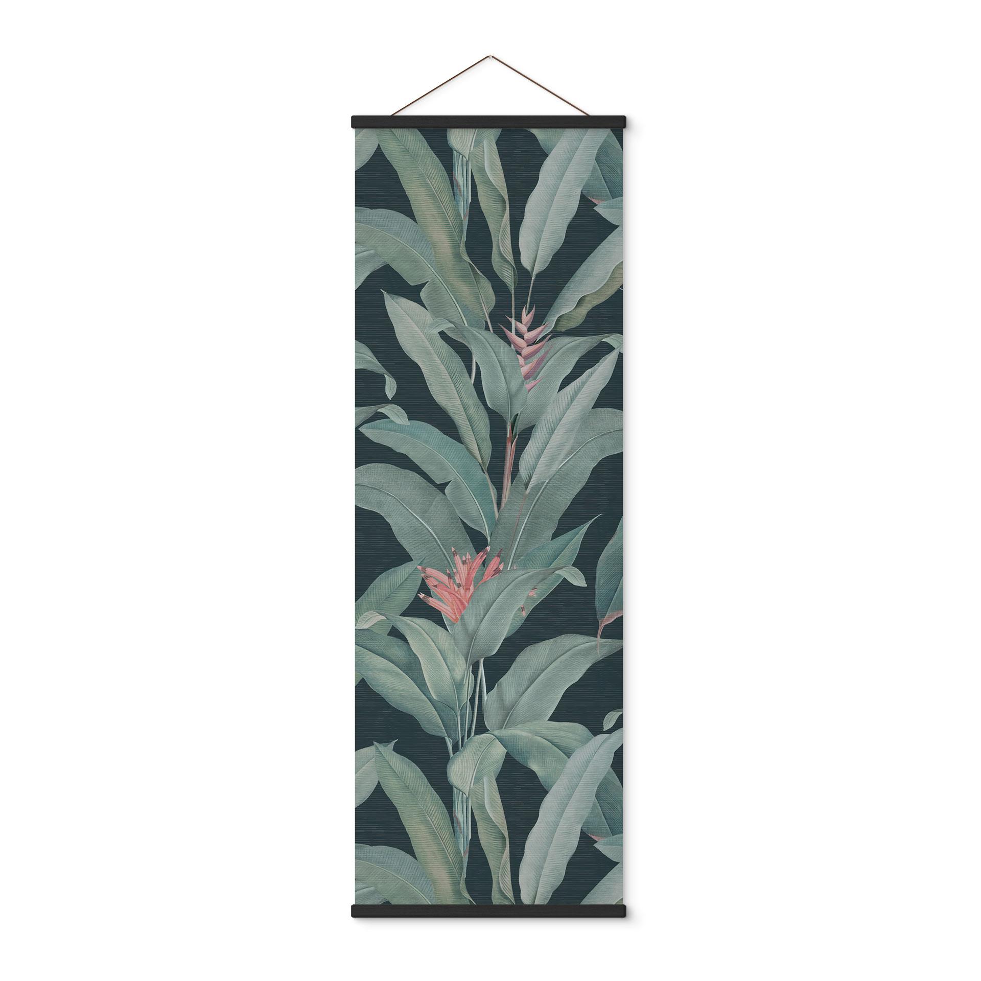 Tekstil plakat Urban Jungle Tropical Leaves Green - Bloomery Decor - Panorama