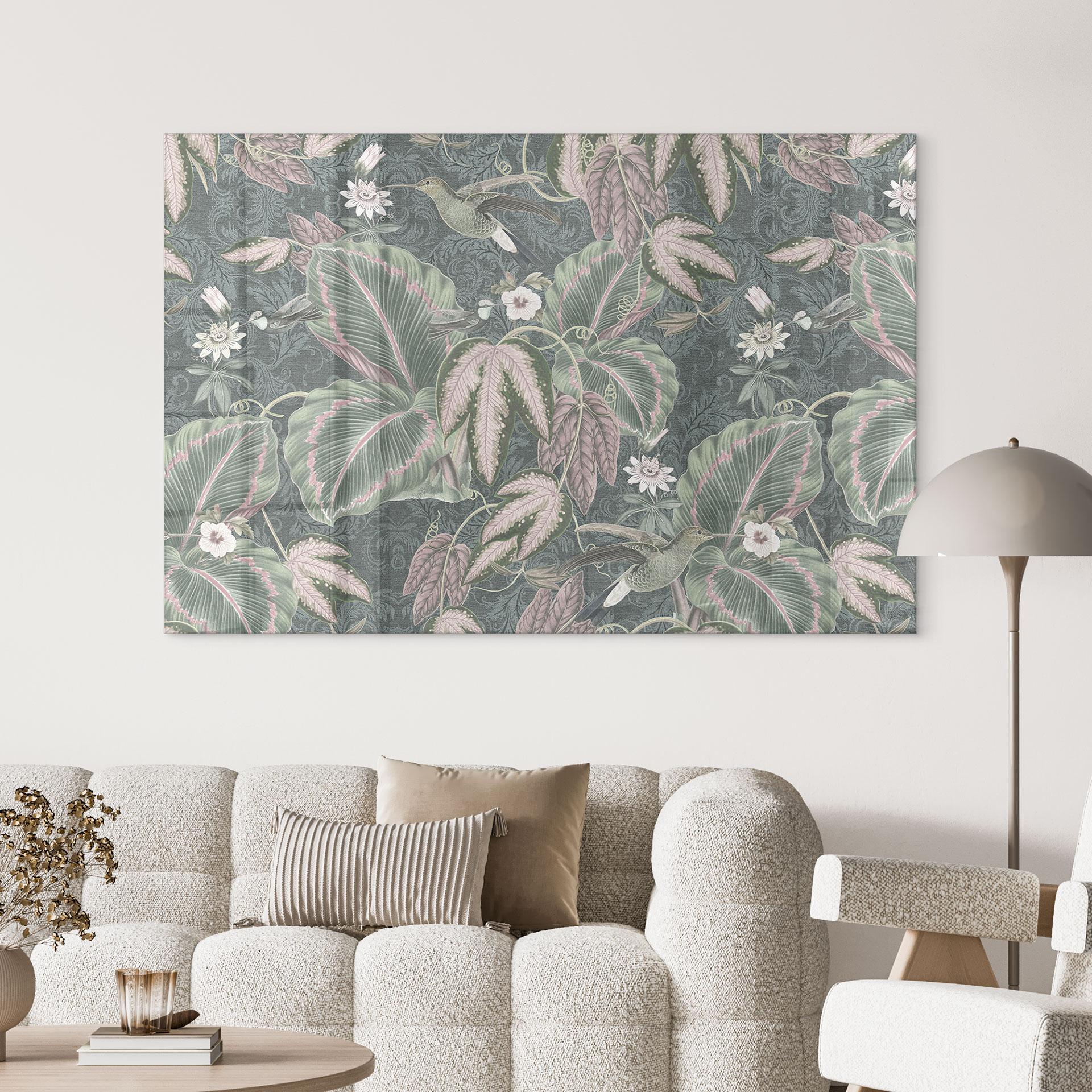 Akrylbillede Kolibri i en tropisk skov - Bloomery Decor