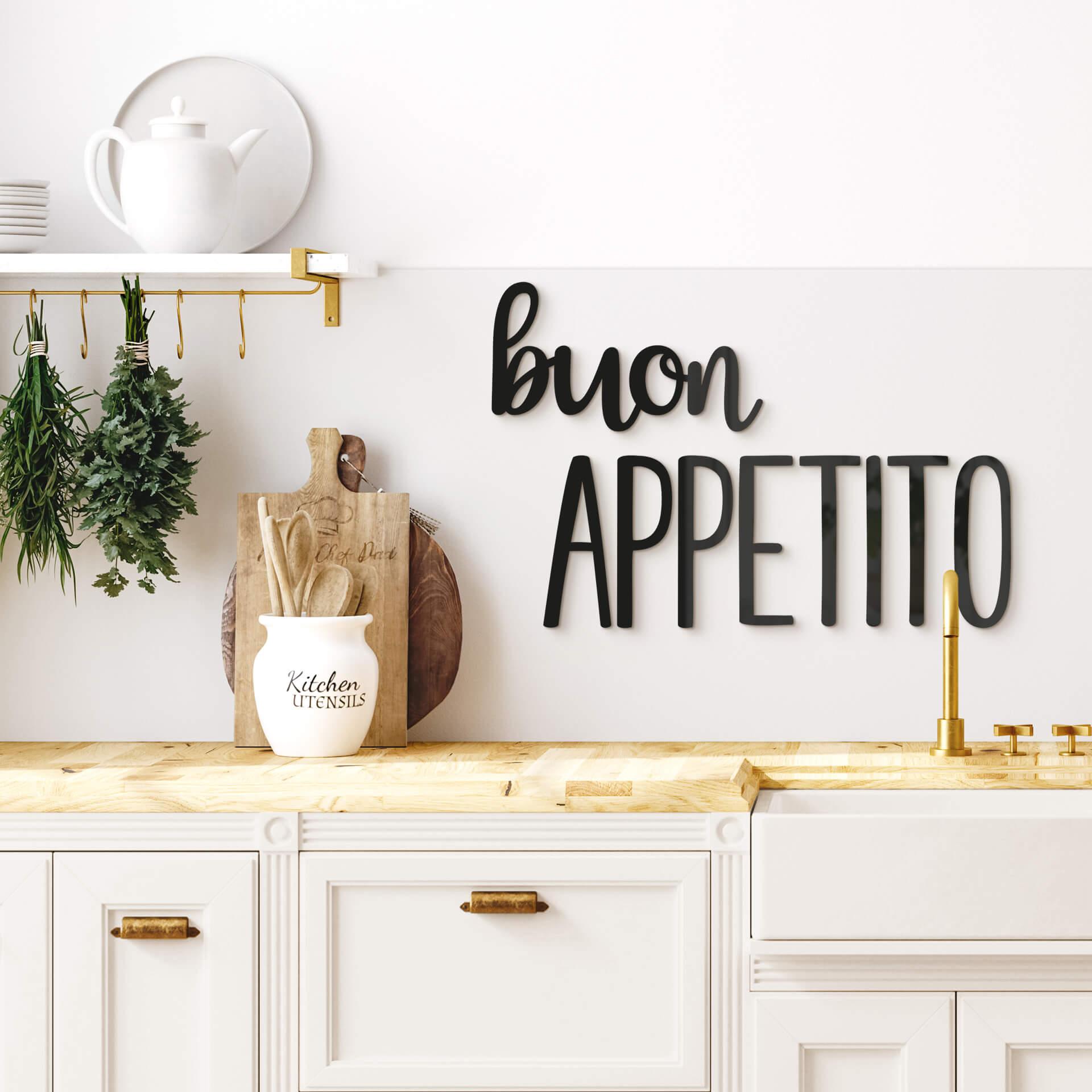 Vægdekoration akrylglas Buon Appetito