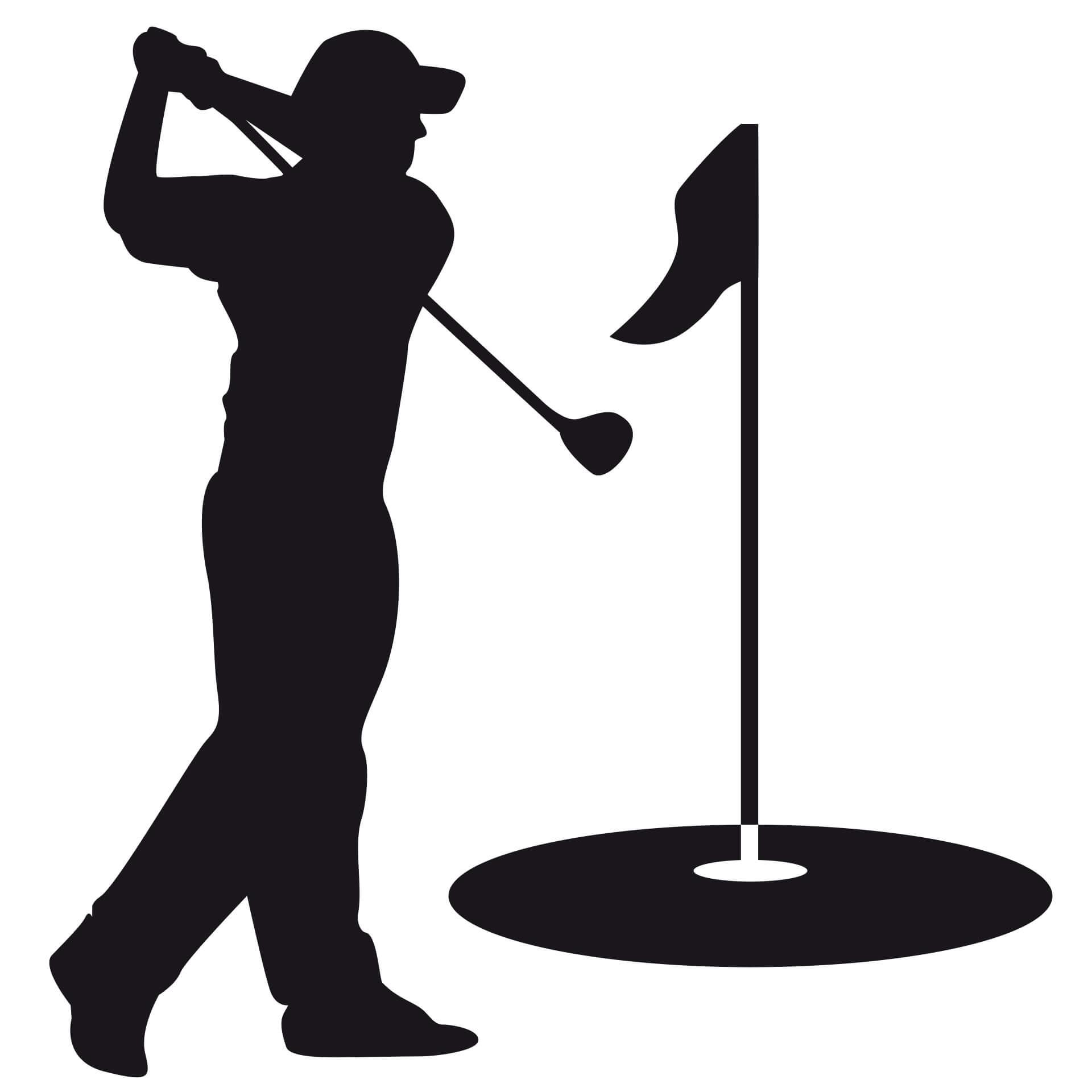Adesivo murale - Golf + 6 appendiabiti