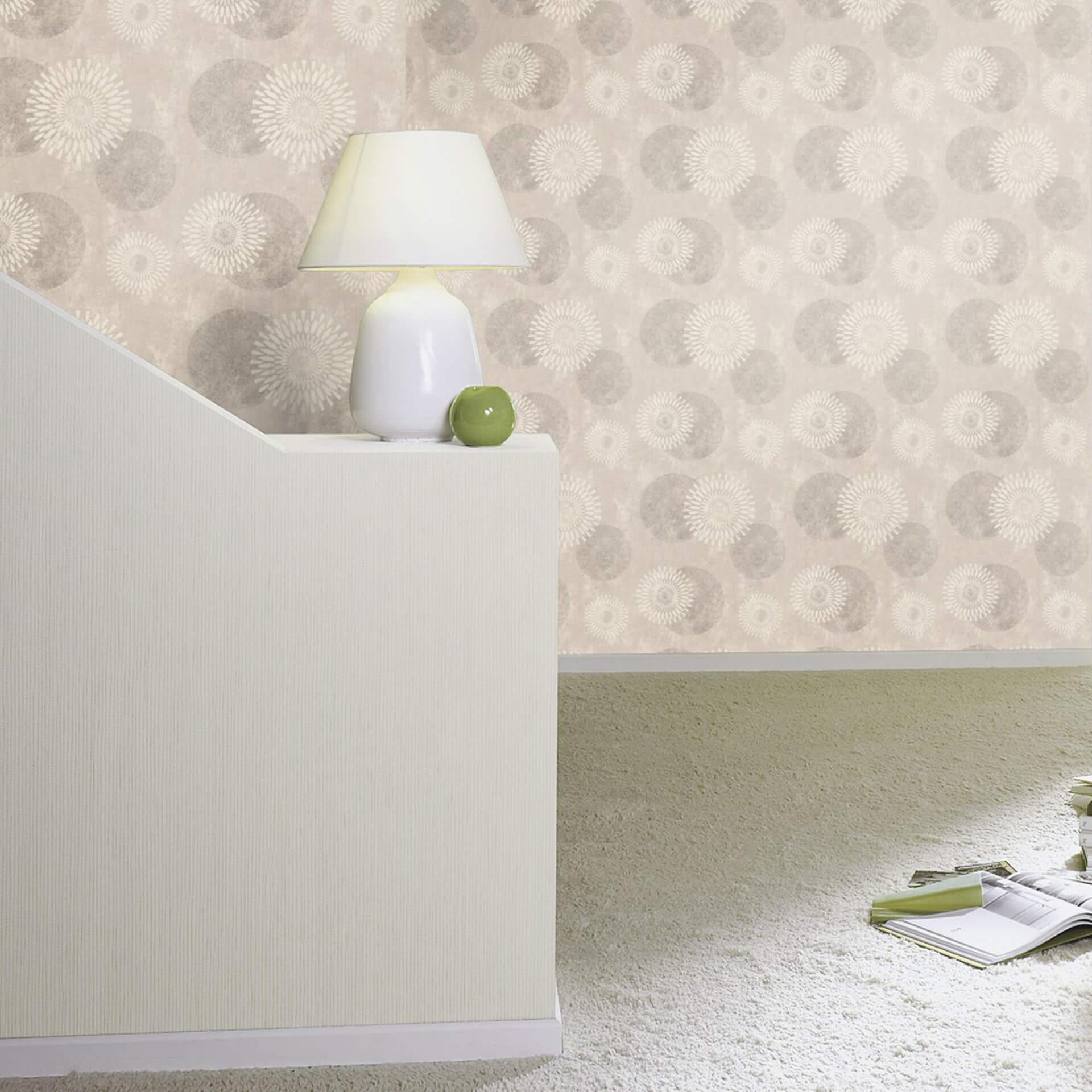 Rasch Vliesbehang - Patroonhang Wechsel II taupe