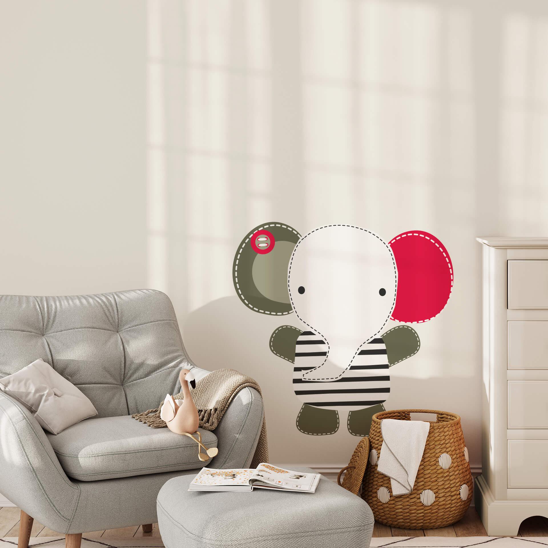 Sød elefant - wallsticker