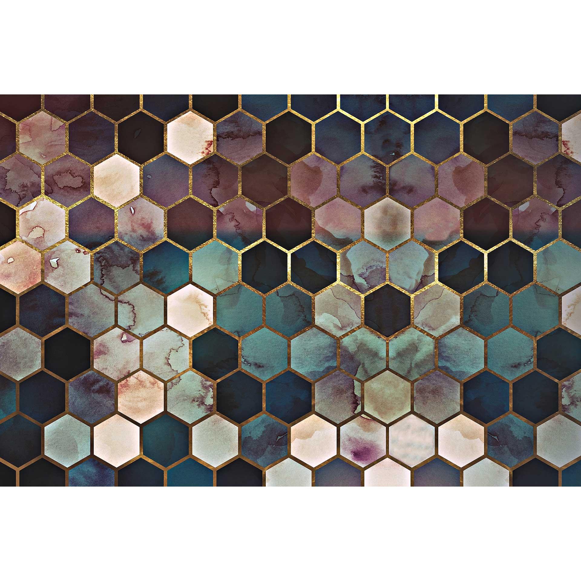 Livingwalls papier peint photo ARTist Rugged Marble Marmor beige, crème, or, vert
