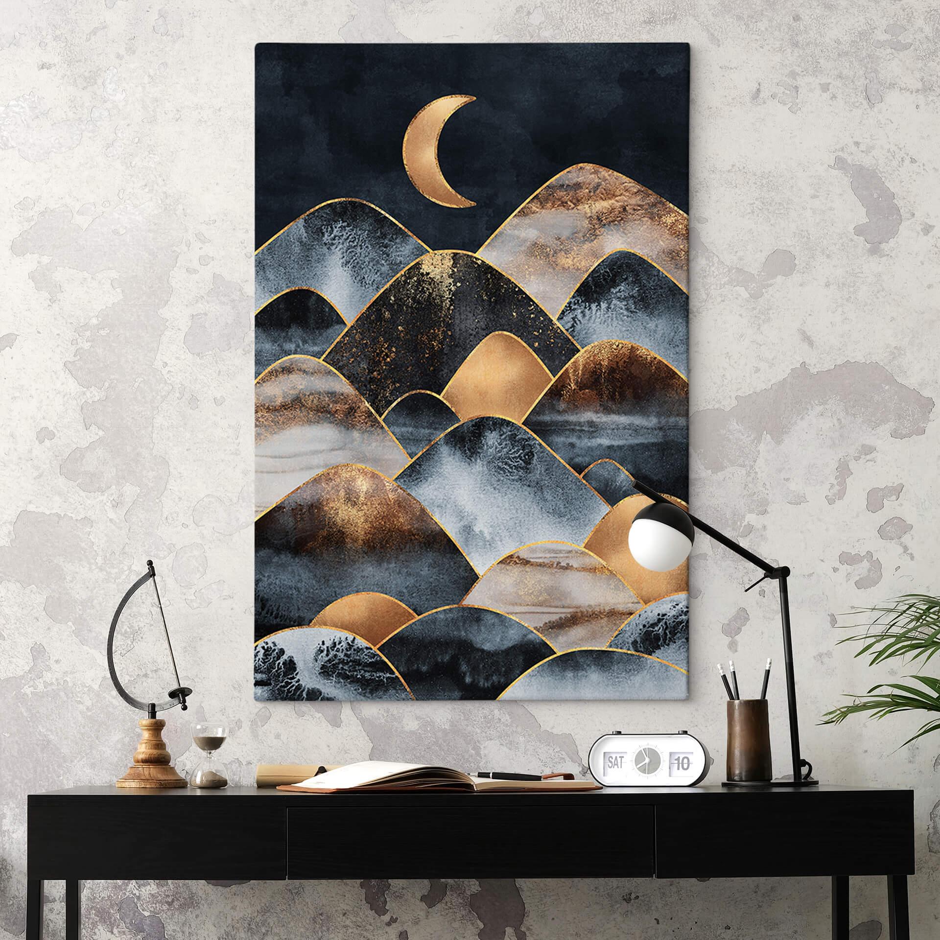 Canvas Fredriksson - Moonlit Mountains