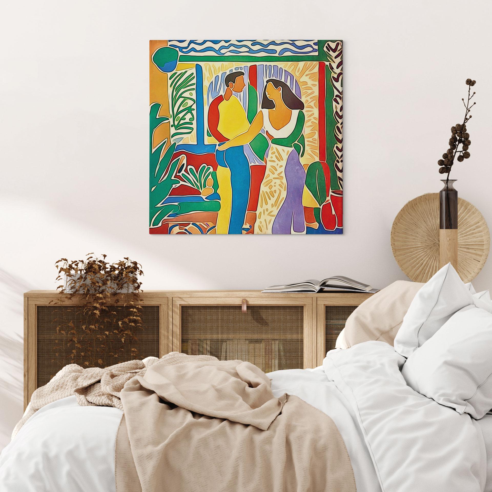 Lærredsprint - Elskende - Inspireret af Matisse - Zamart