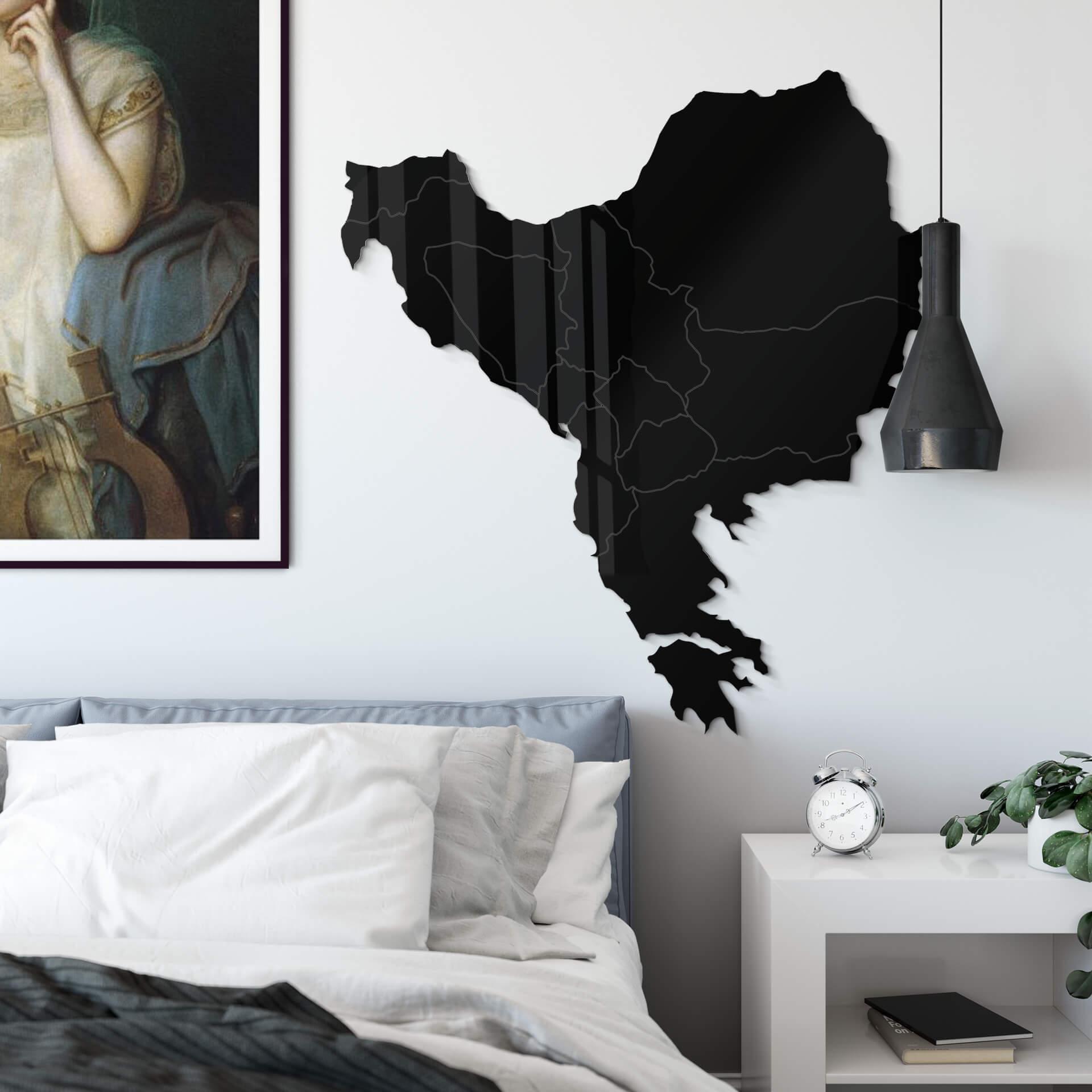 Decoración acrílica mapa Balcanes Sudeste de Europa