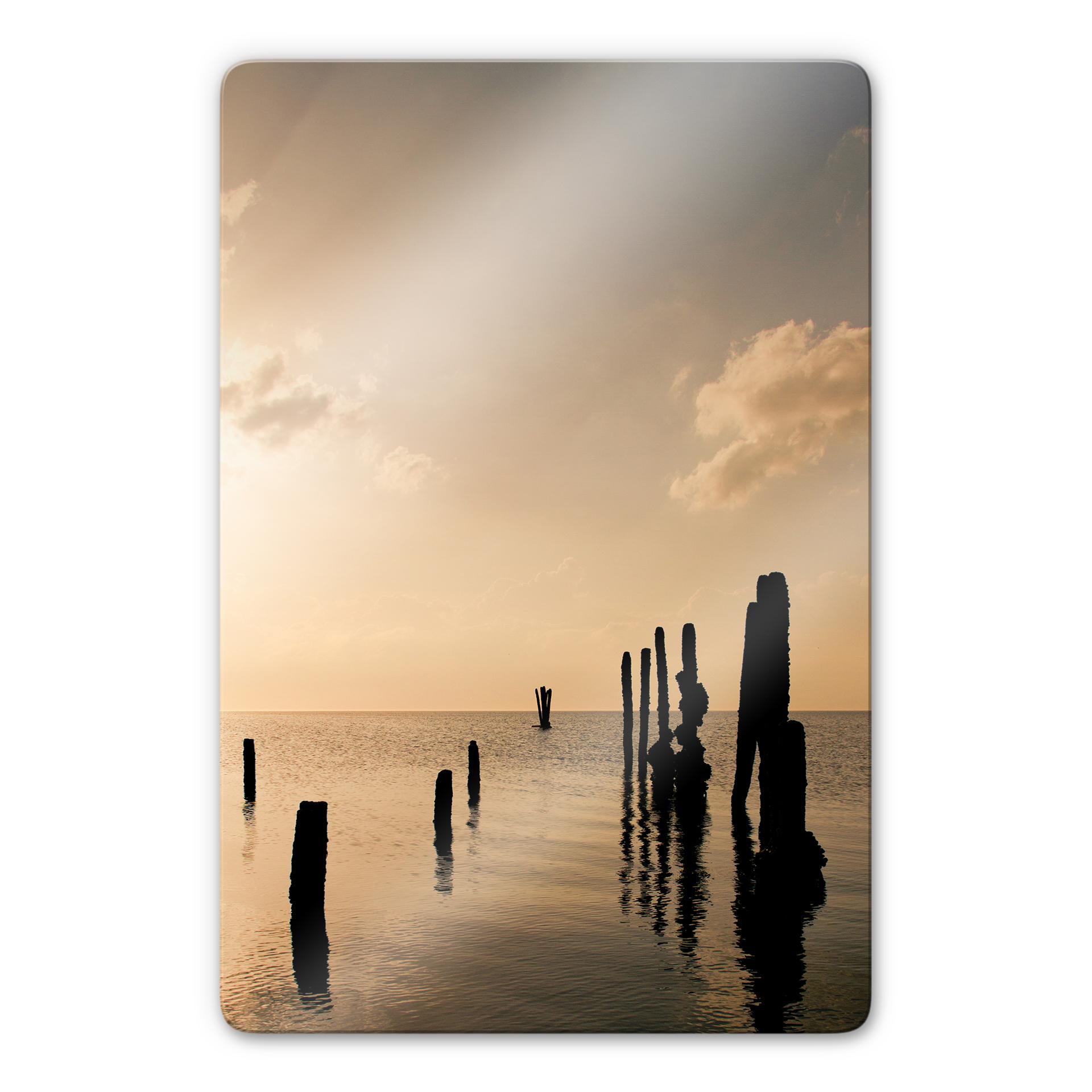 Tableau en verre - Posts at Sunset