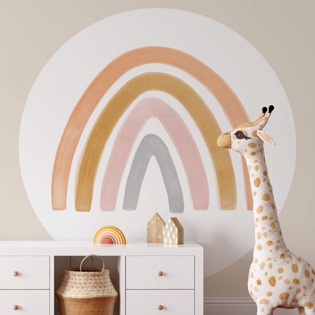 Fototapete Nouveauprints - Bunter Regenbogen - Rund - Selbstklebend/Vlies