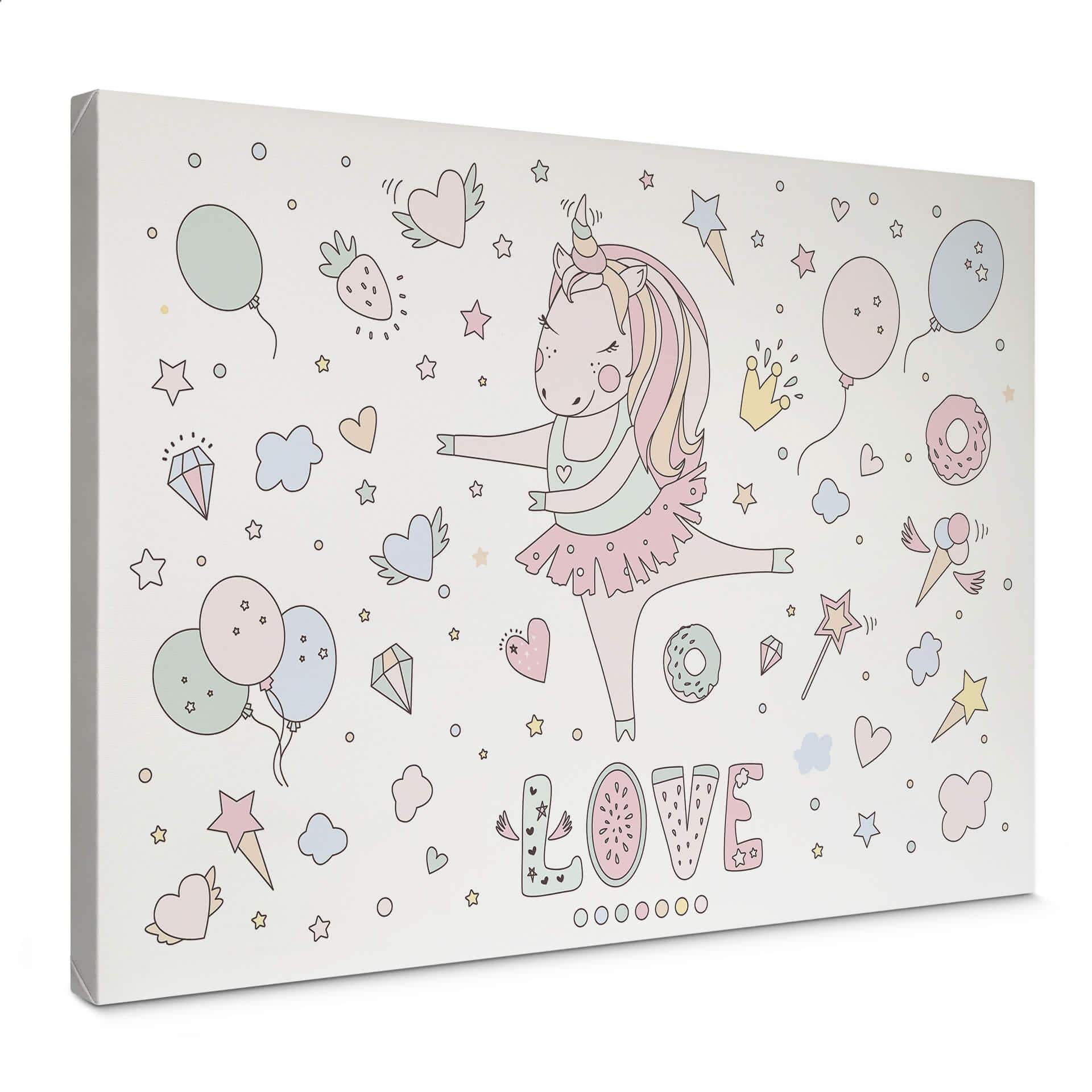 Tableau sur toile Kvilis - Unicorn Love