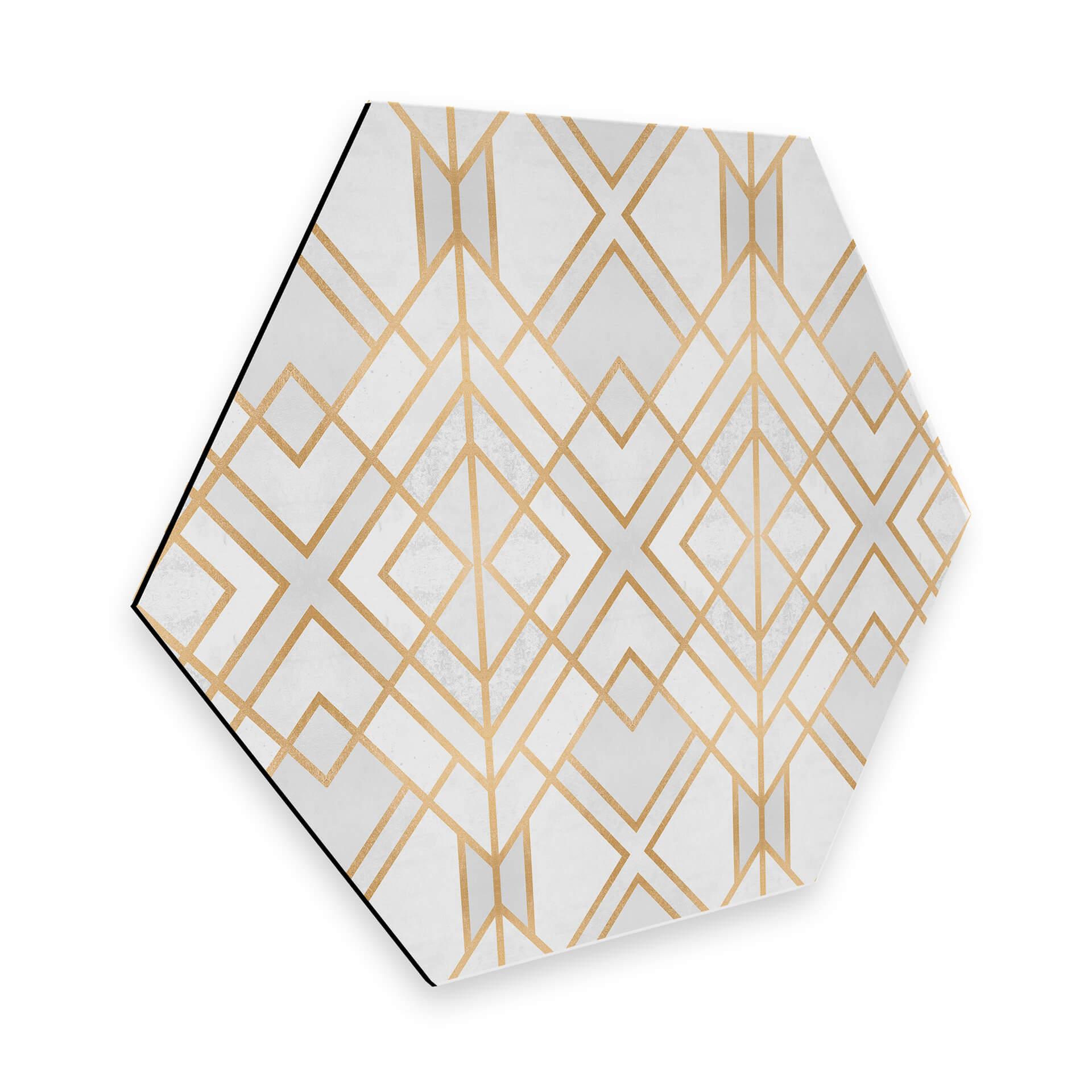 Hexagon Dibond Fredriksson - Golden Geometry