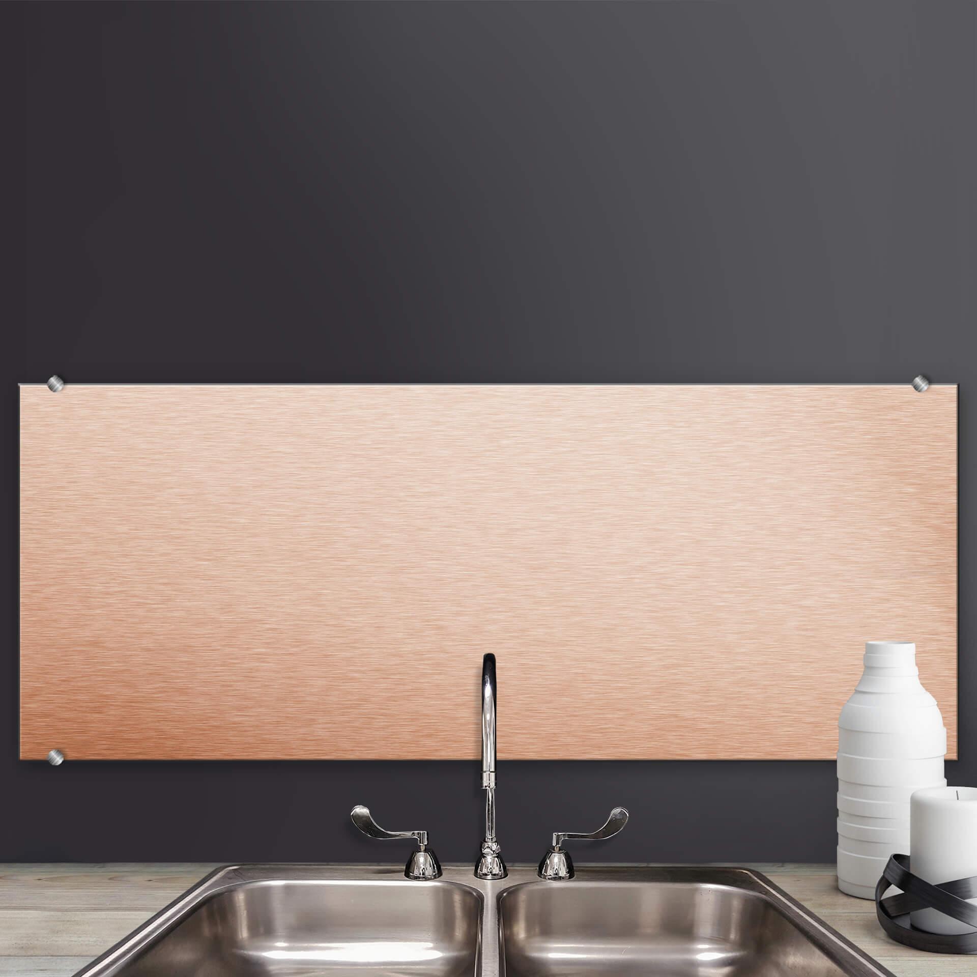 Stænkplade - Alu-Dibond - Kobberlook - panorama – print på aluminium (Alu-Dibond)
