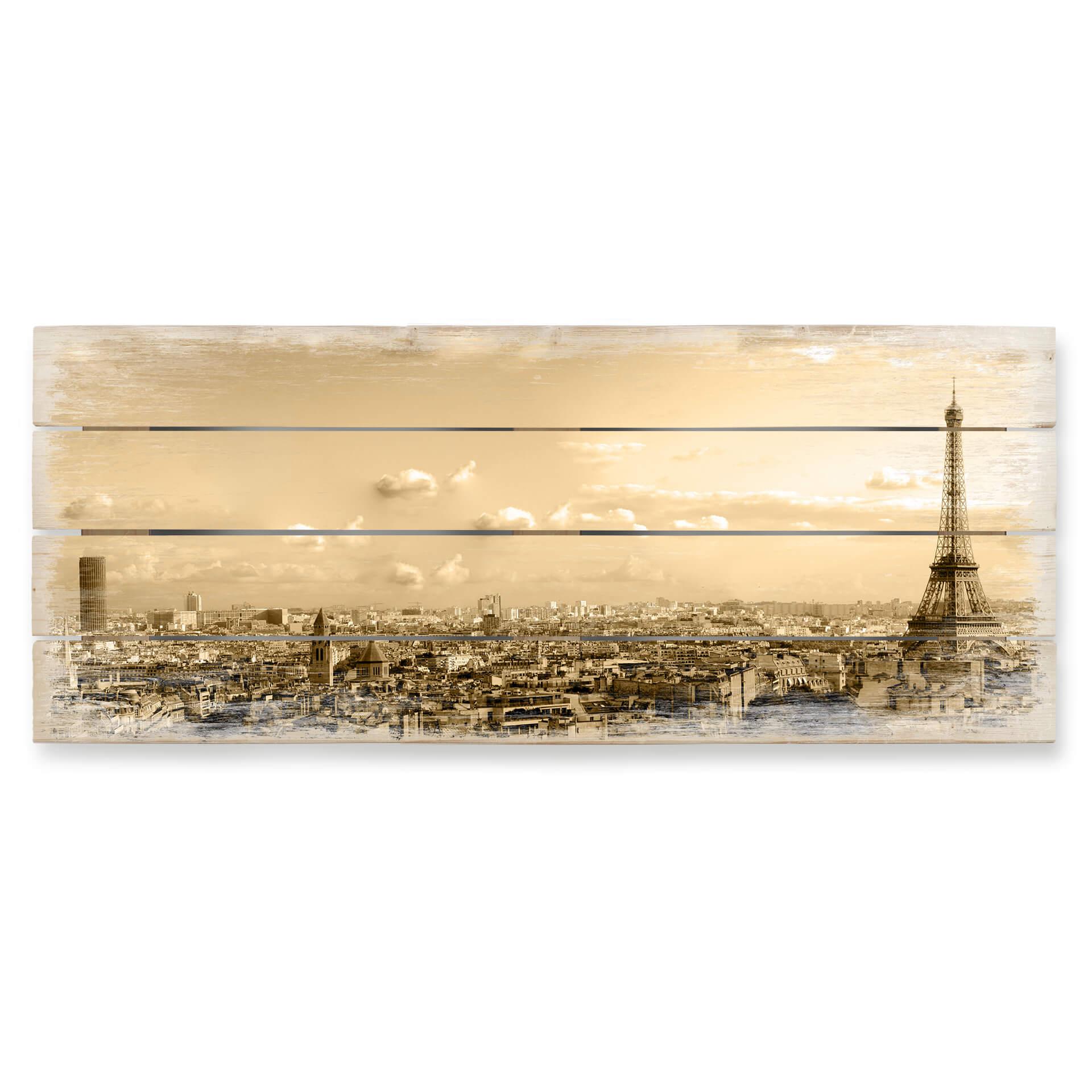 Cuadro de madera Horizonte de París - Panorama