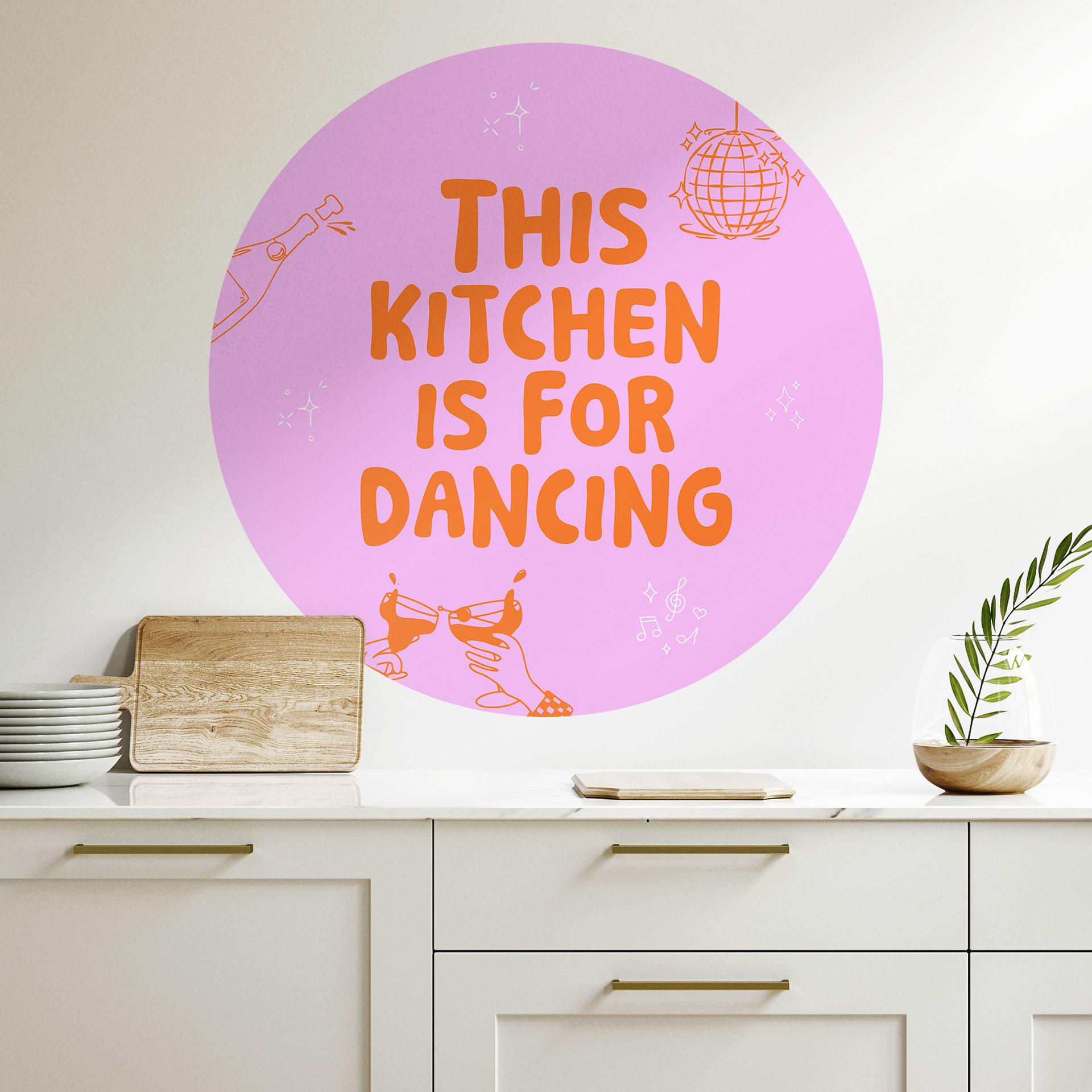 Wallsticker This kitchen is for dancing - Ohkimiko - Rund