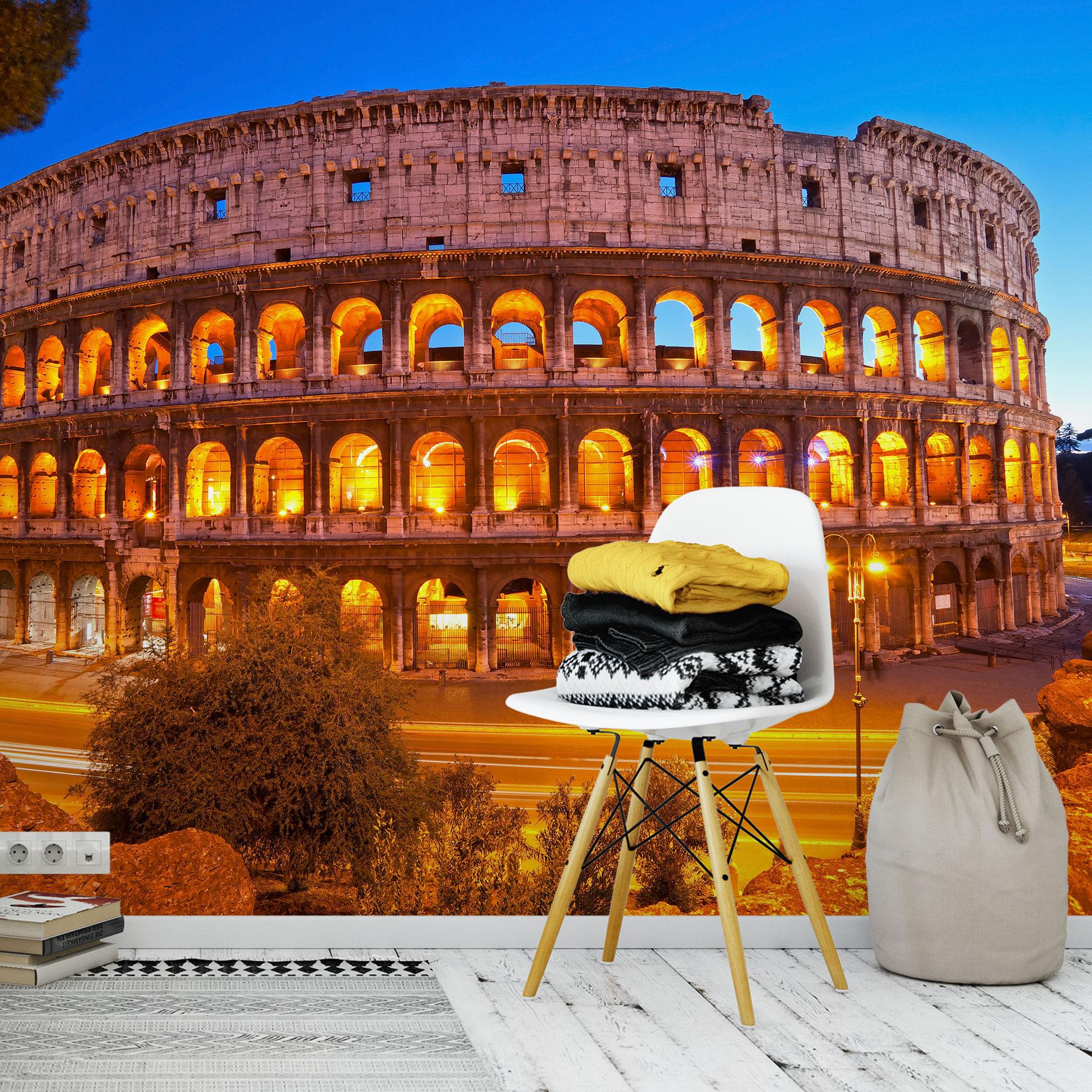 Fototapete Colosseum bei Nacht 336x260 cm