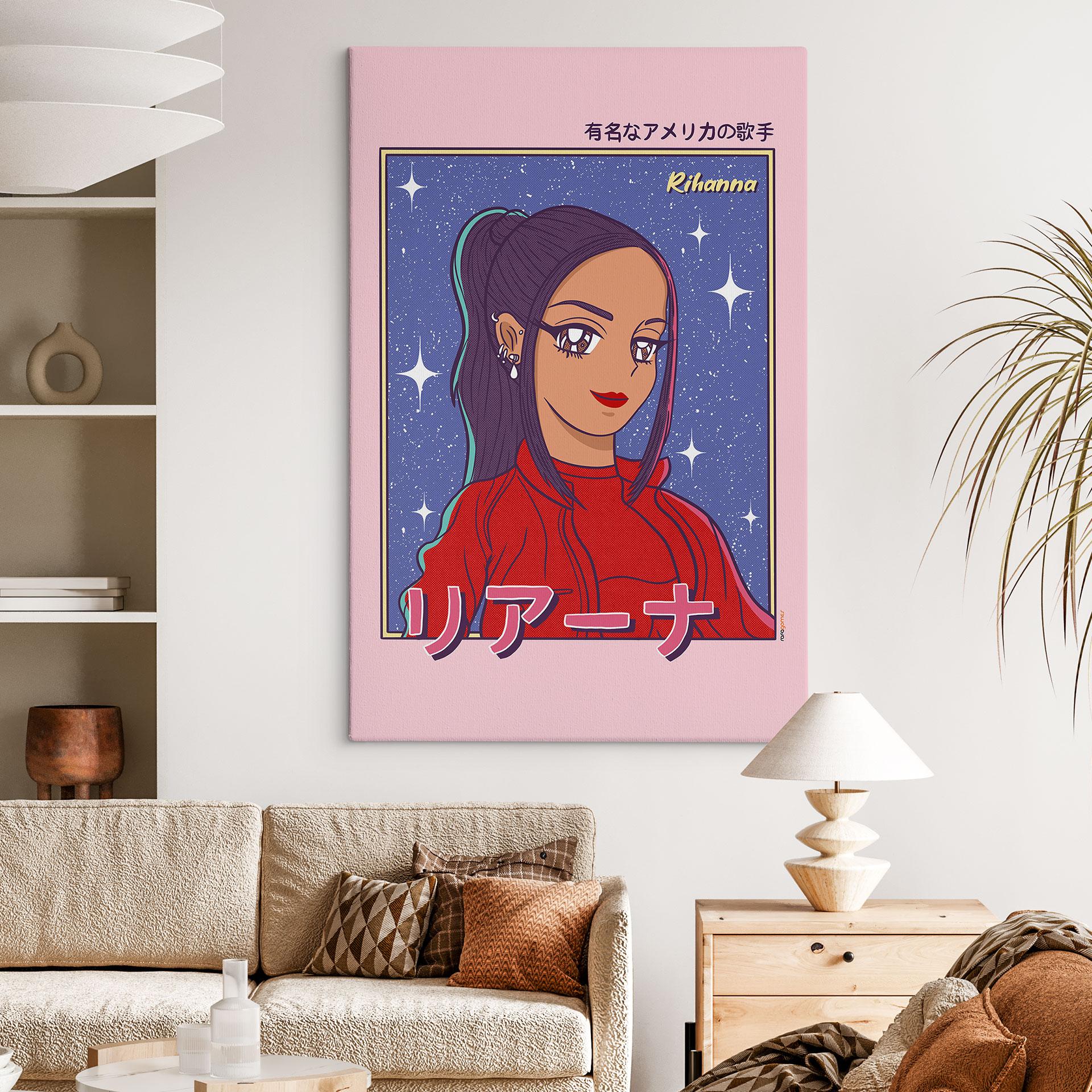 Lærredsprint - Anime-Girl "Rihanna" - Gomes