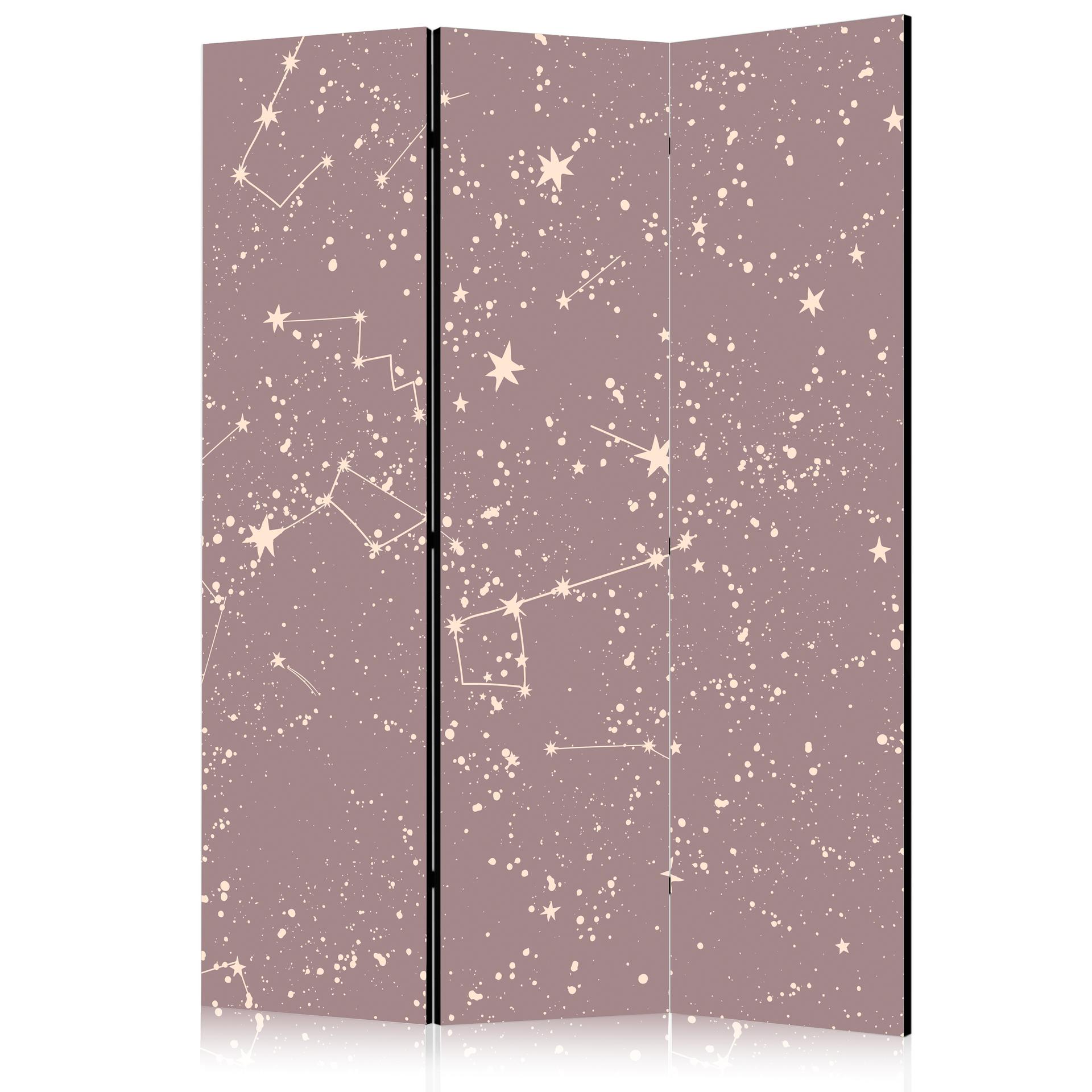 Paravent, Raumteiler freistehend, Trennwand - Night Sky: Artistic Constellations
