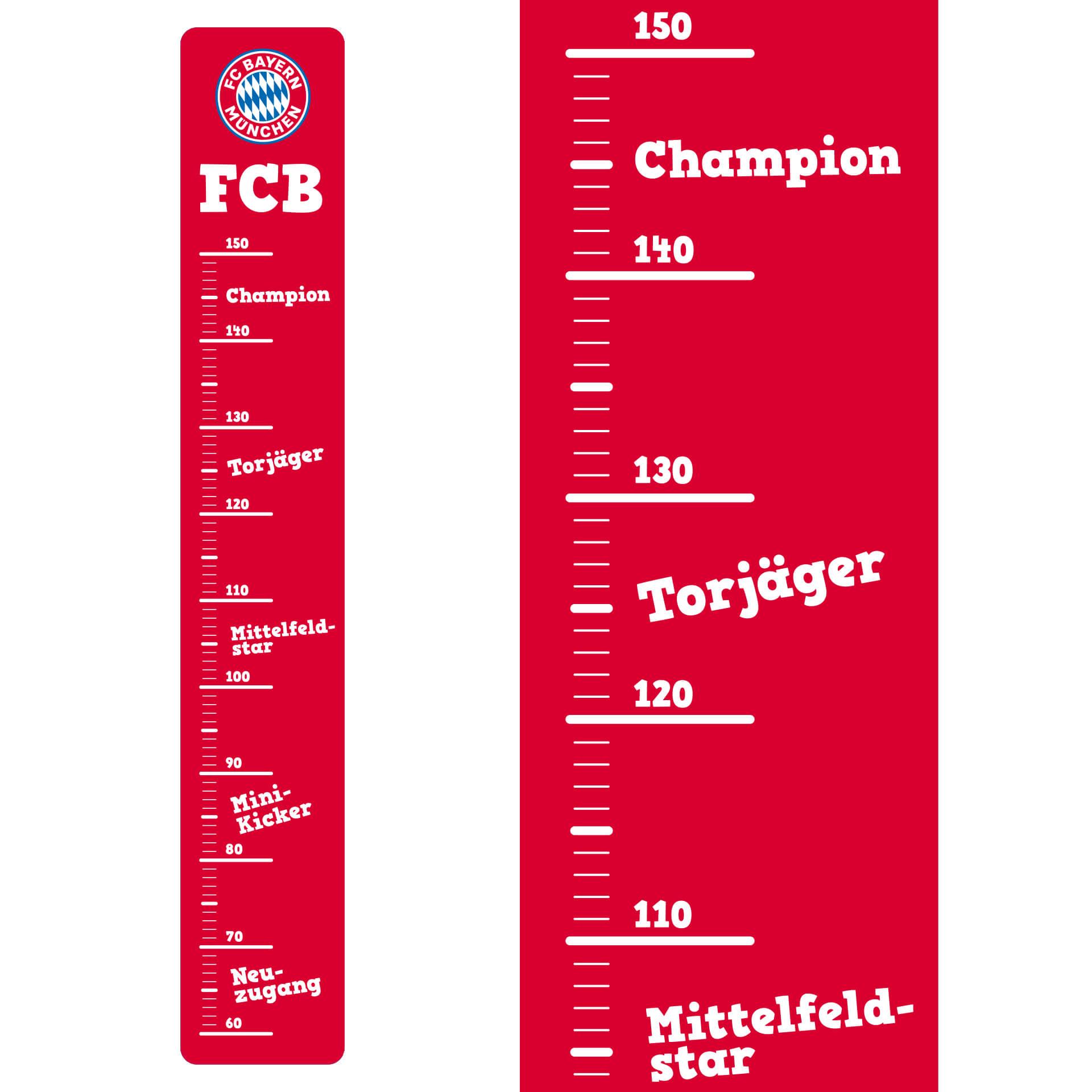 Wandsticker FC Bayern München Messlatte