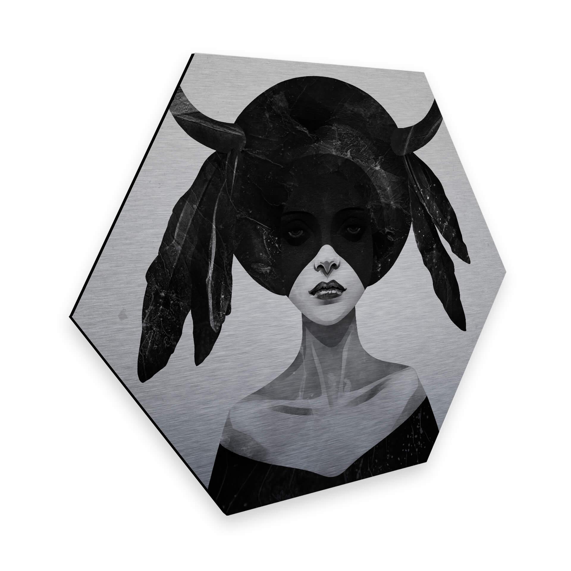Hexagon Alu-Dibond Zilvereffect - Ireland - The Mound II