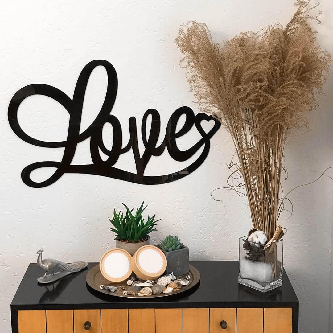 Akrylbogstaver Love med hjerte
