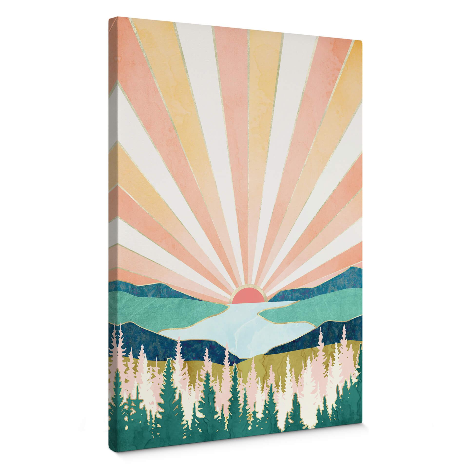 Canvastavla SpaceFrog Designs - Retro sommar