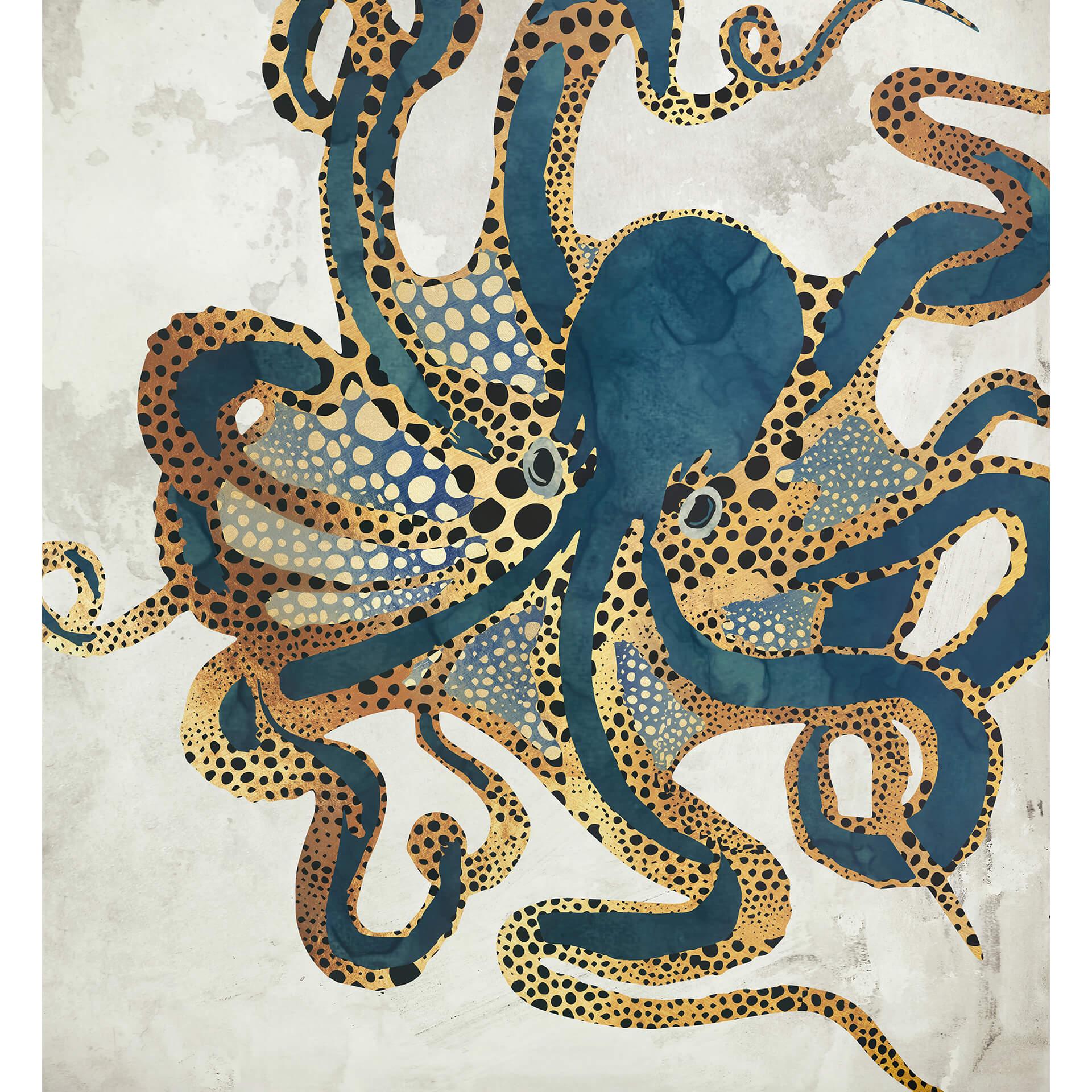 Fotobehang SpaceFrog Designs - Gouden Octopus