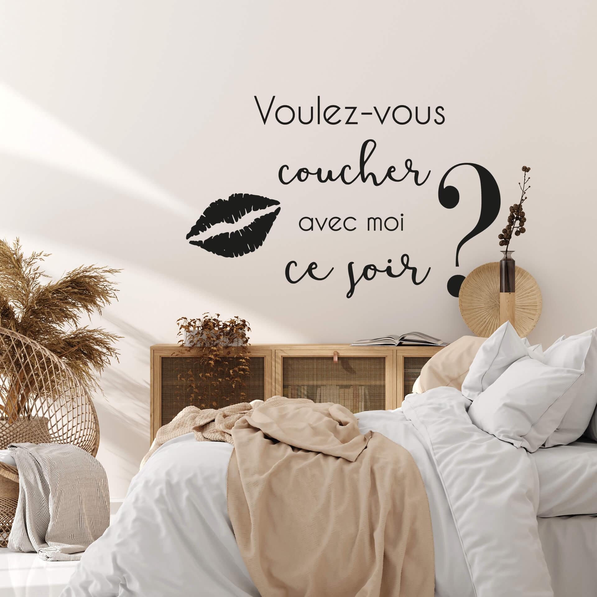 Wandtattoo Voulez-vous coucher avec moi?