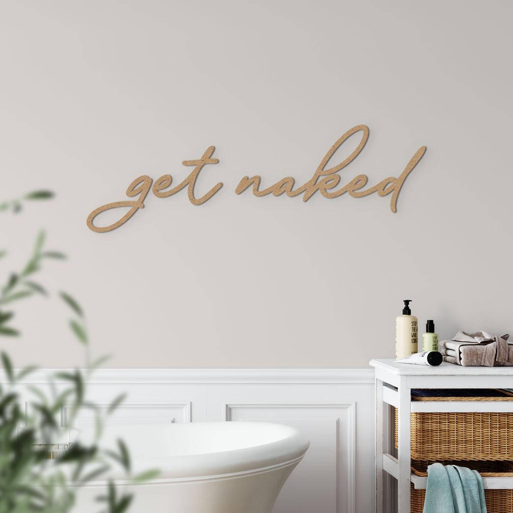 Träbokstäver get naked - MDF natur