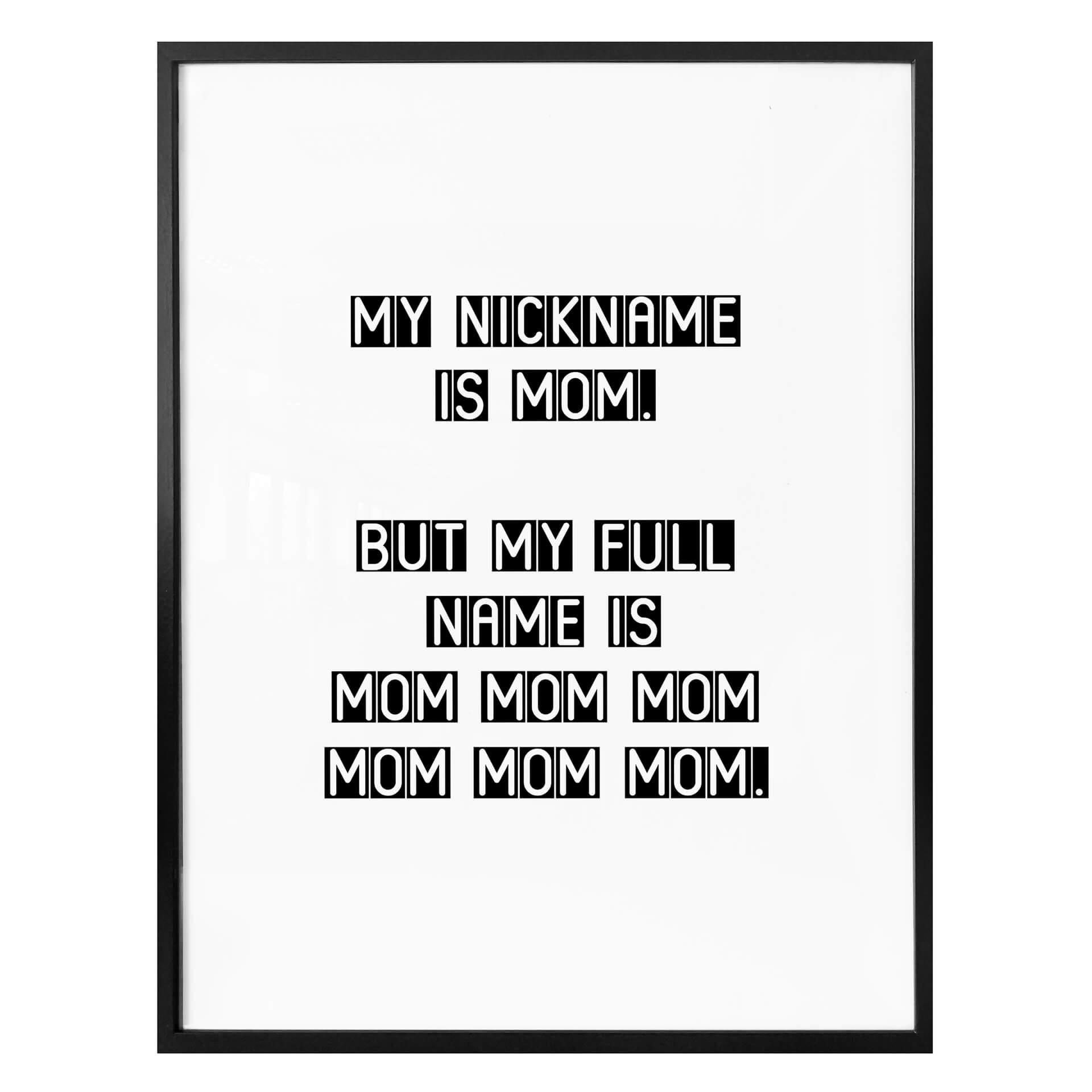 Póster Mi apodo es mamá