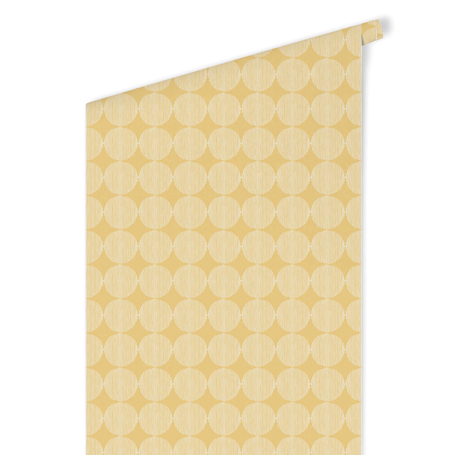 Patroonbehang – Abstracte Cirkels 02 – geel
