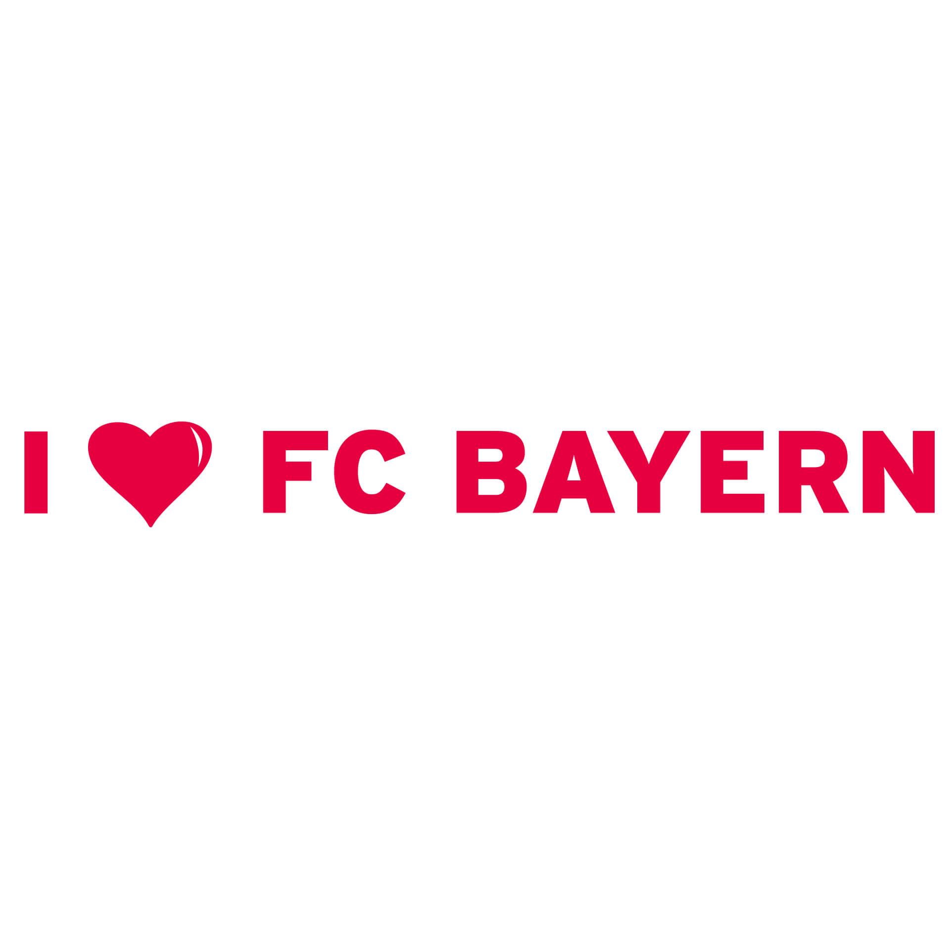 Wandtattoo I LOVE FC BAYERN