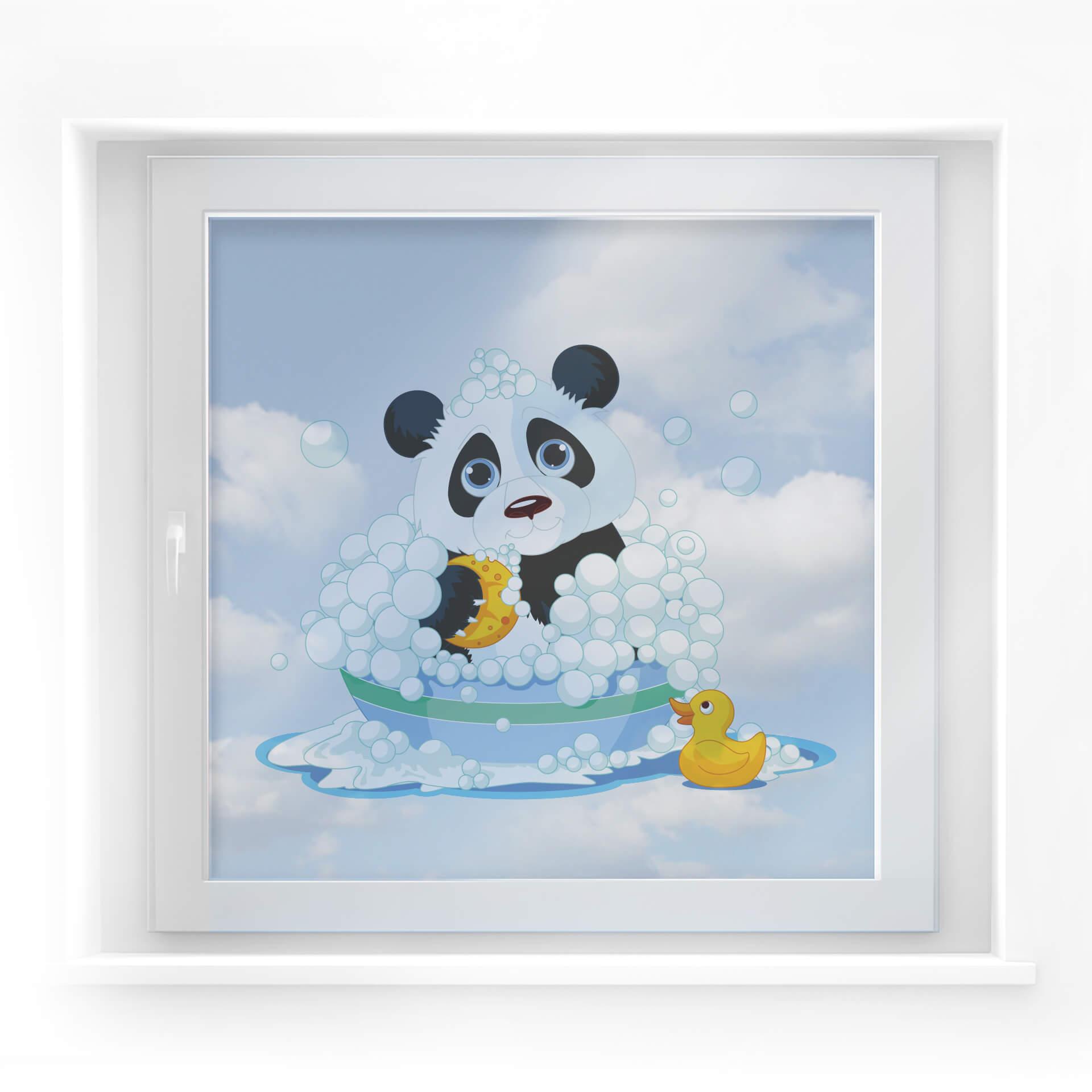 Panda bañista decoración de ventanas