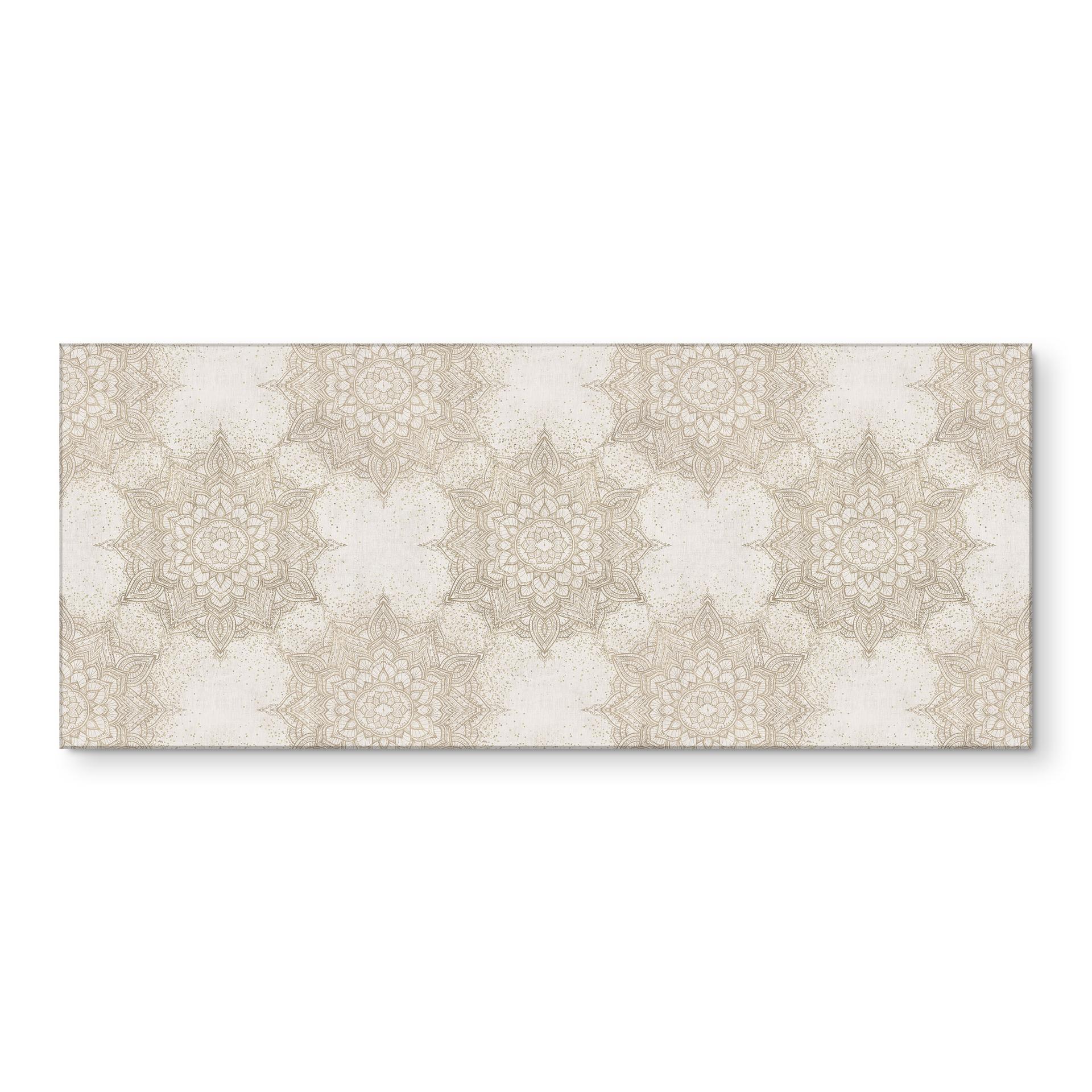 Stænkplade til køkken Elegant mandala i sandguld - Bloomery Decor