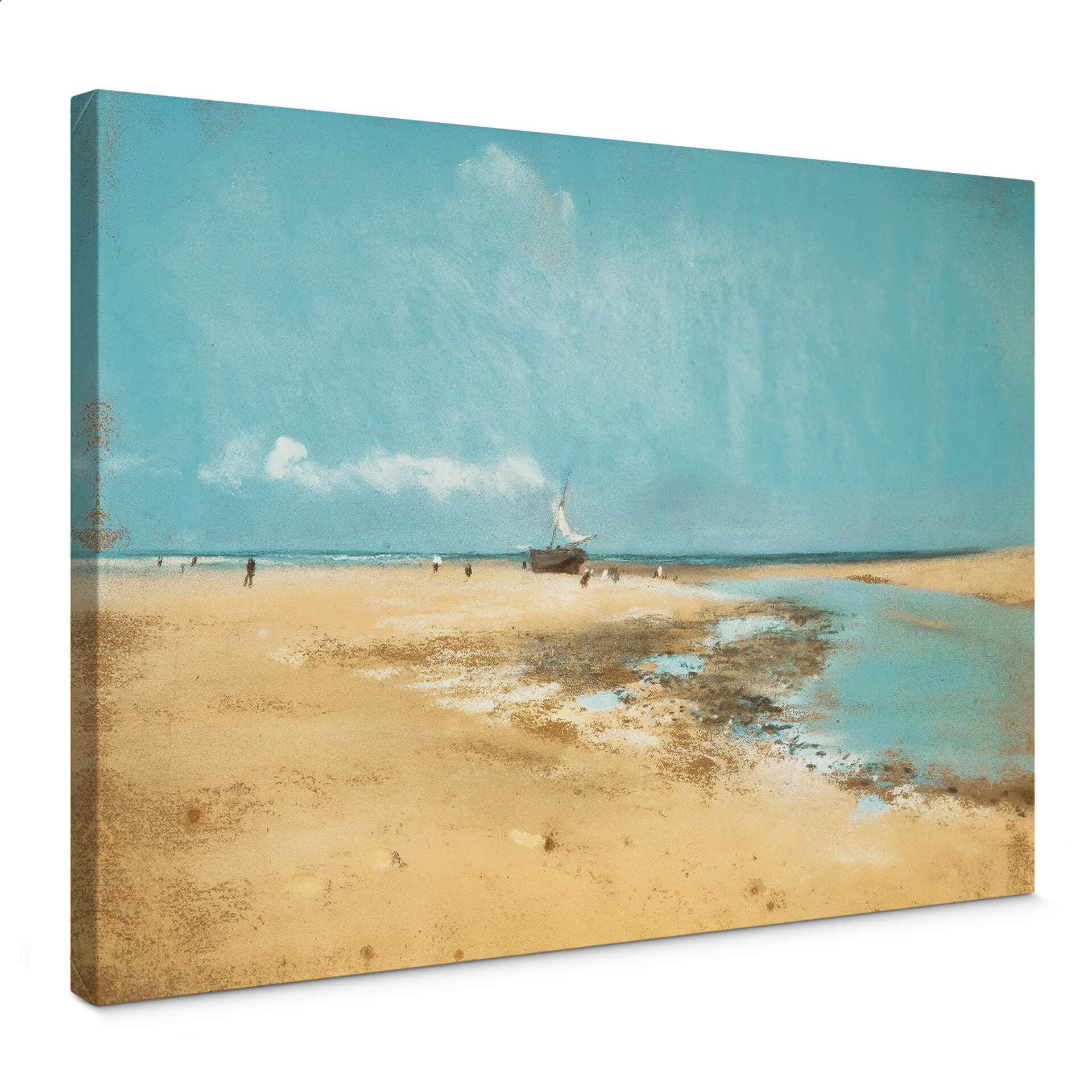 Degas - stranden ved lavvande - Lærredsprint