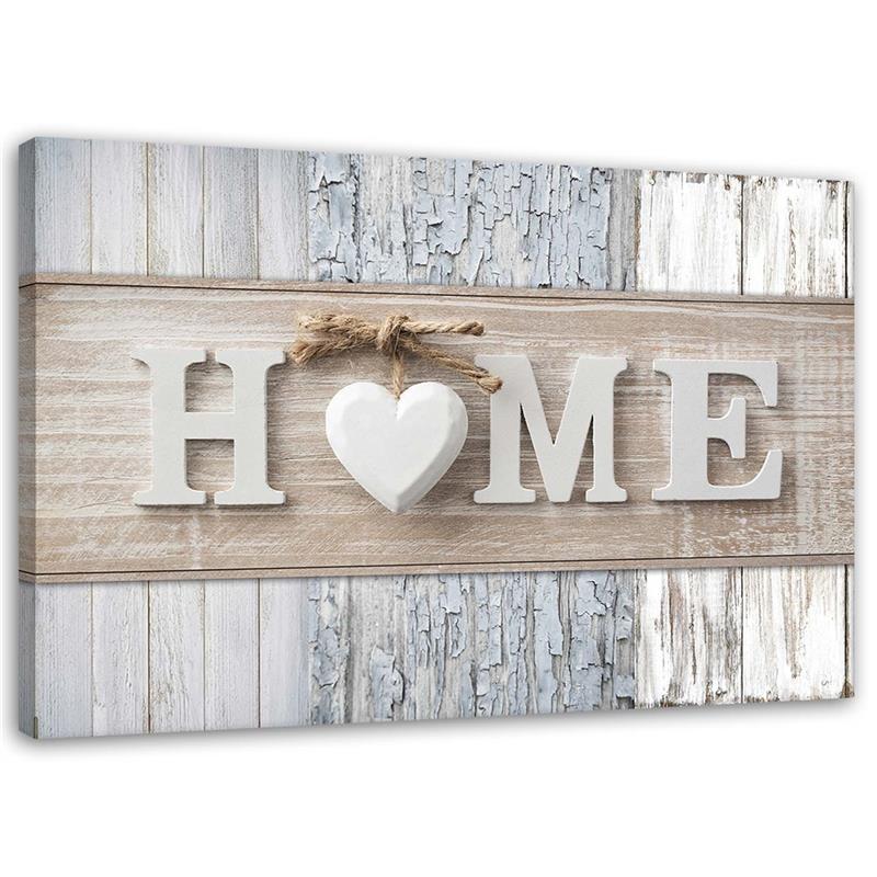 Canvasbillede, Hjem hjerte Shabby Chic