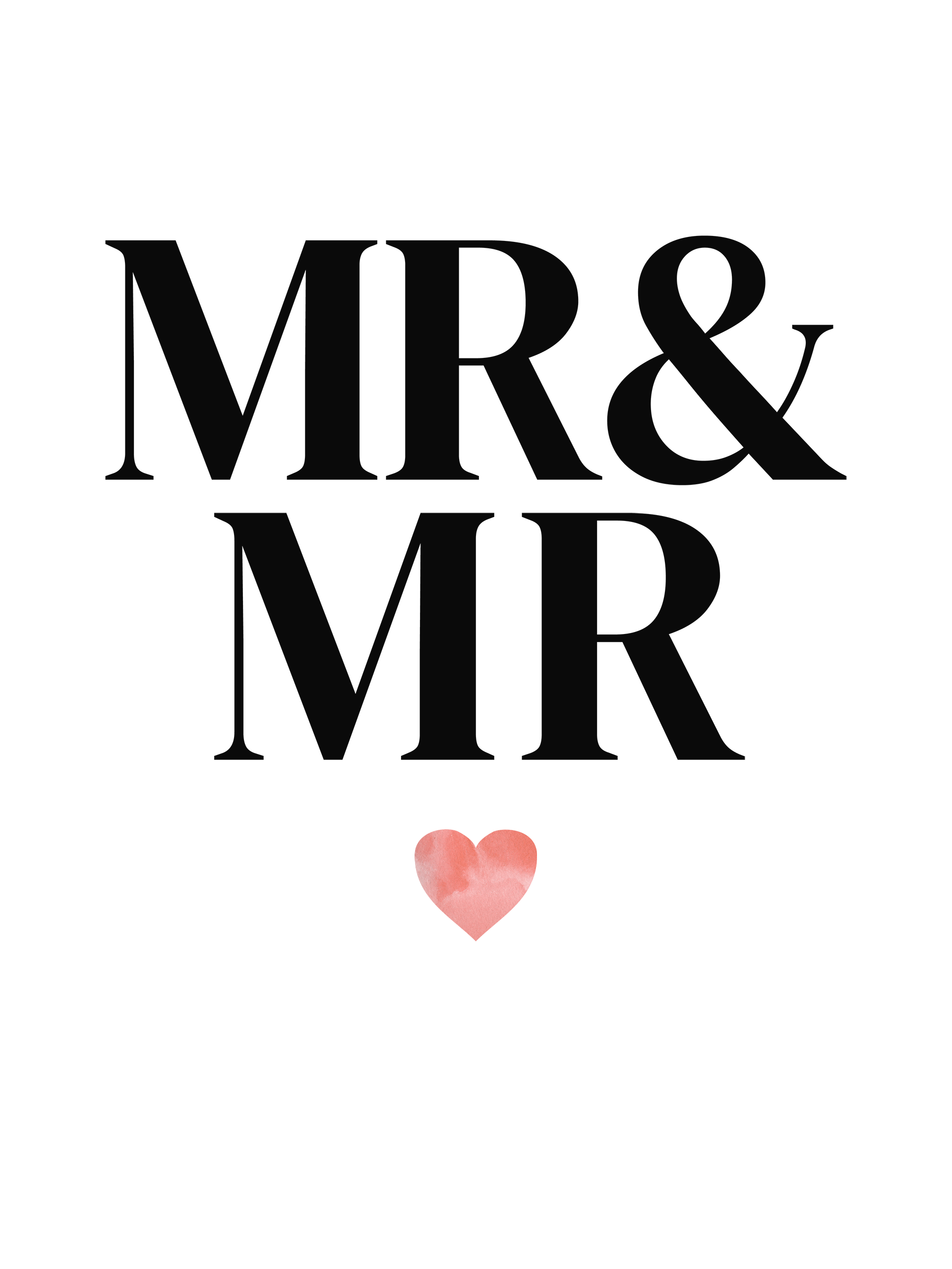 Poster Mr & Mr + Gepersonaliseerde Tekst