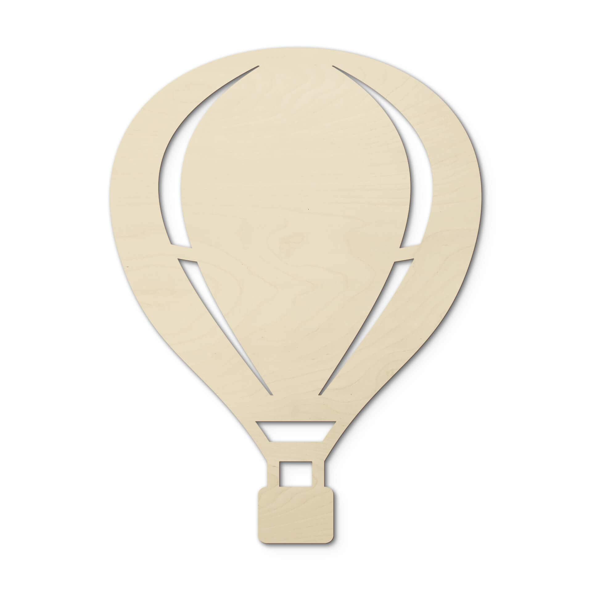 Wanddecoratie Populierenhout Luchtballon