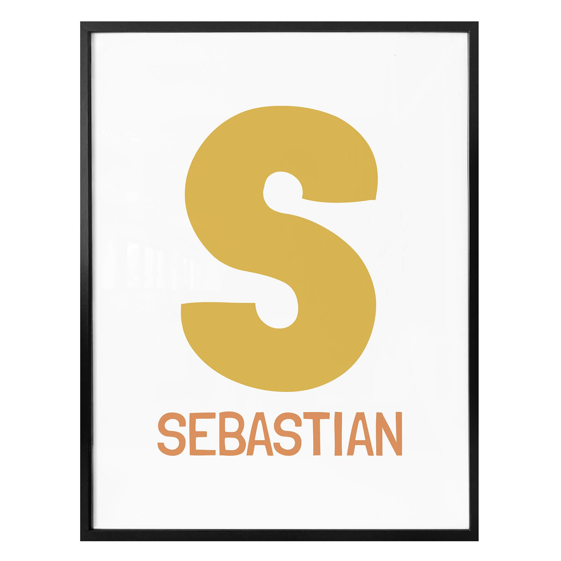 Poster à personnaliser initiales