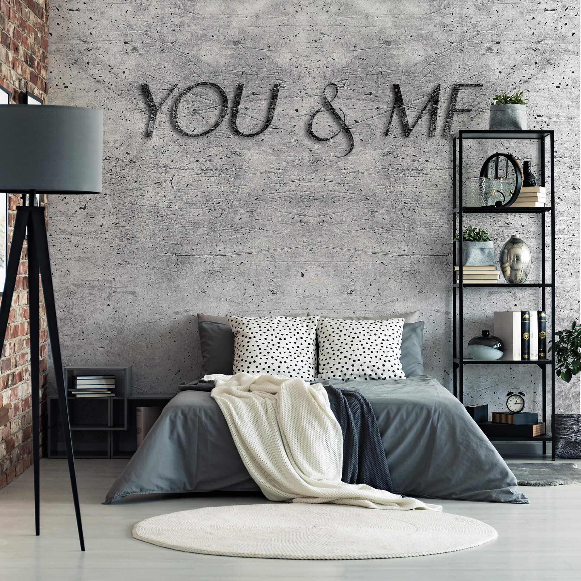 Fotobehang Betonlook - You and Me