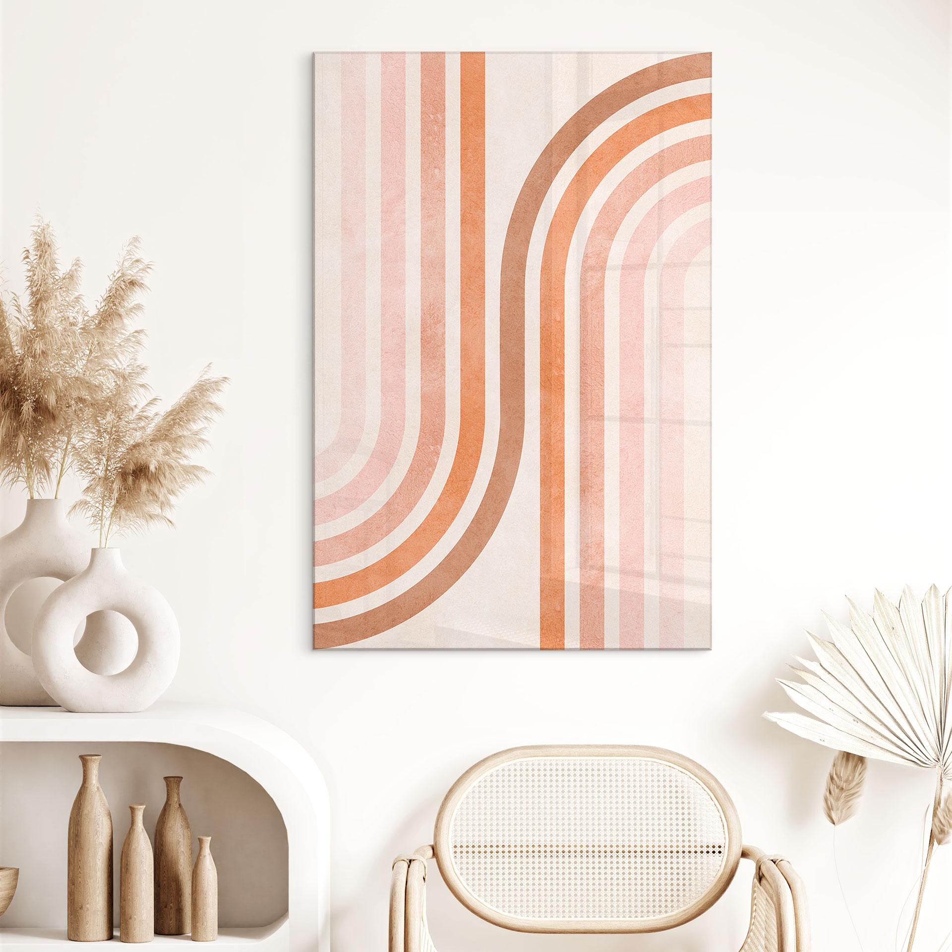 Acrylglas Vloeiende geometrie in retro look - Costa