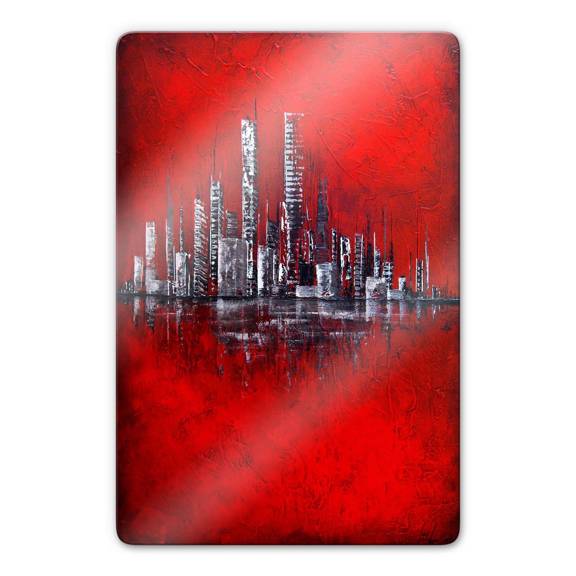 Tableau en verre - Fedrau - Rouge