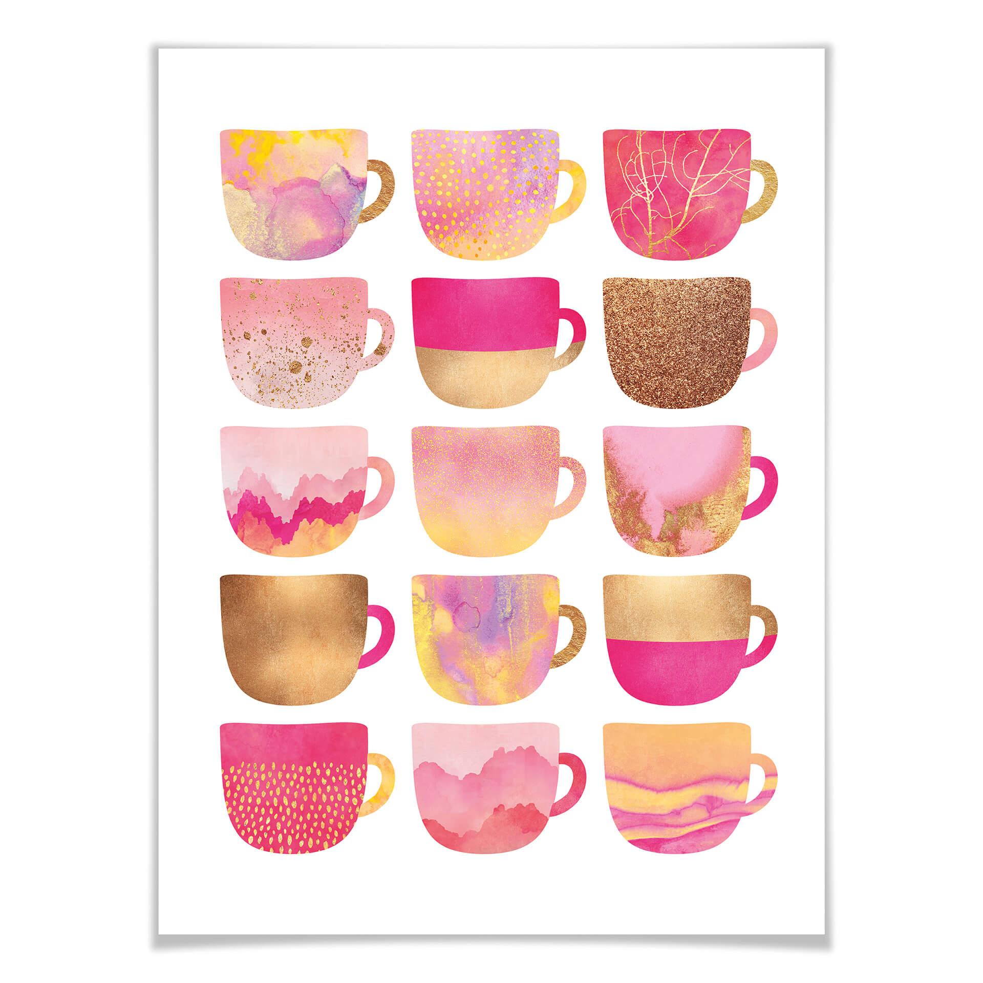 Frederiksson Plakat - Pink Coffee Cups