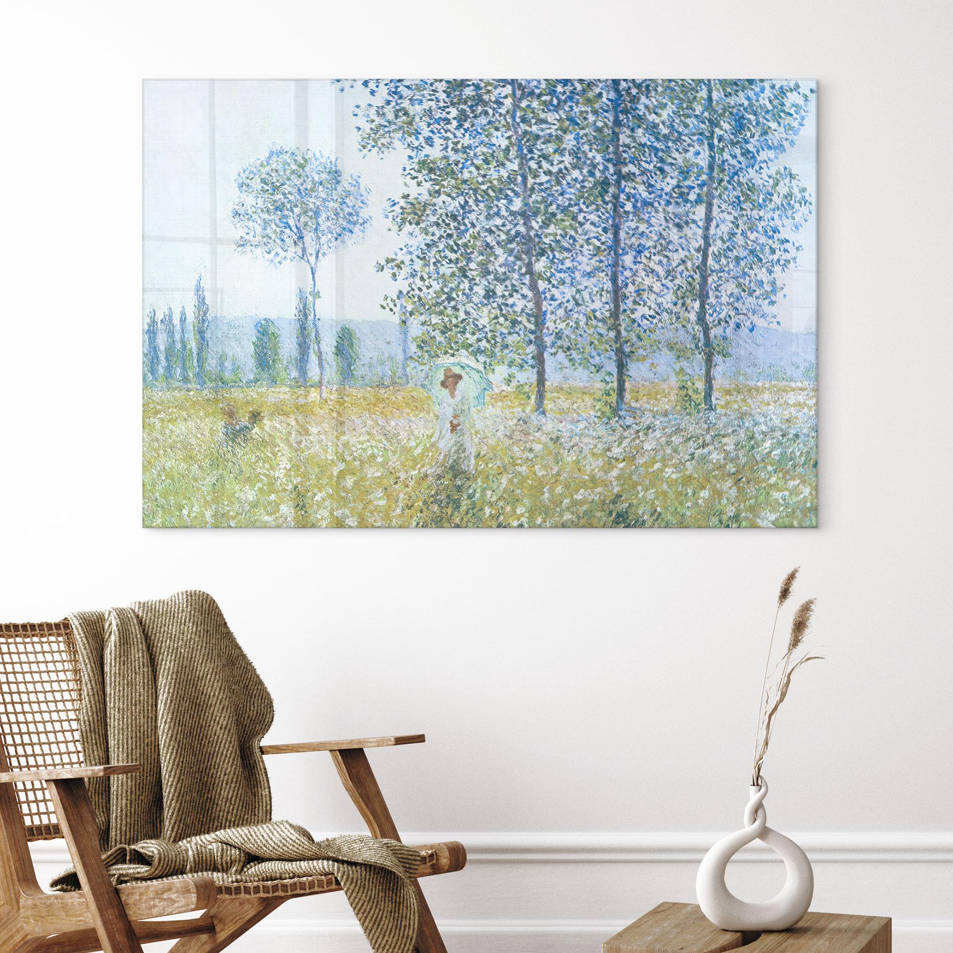 Acrylglasbild Monet - Felder im Frühling