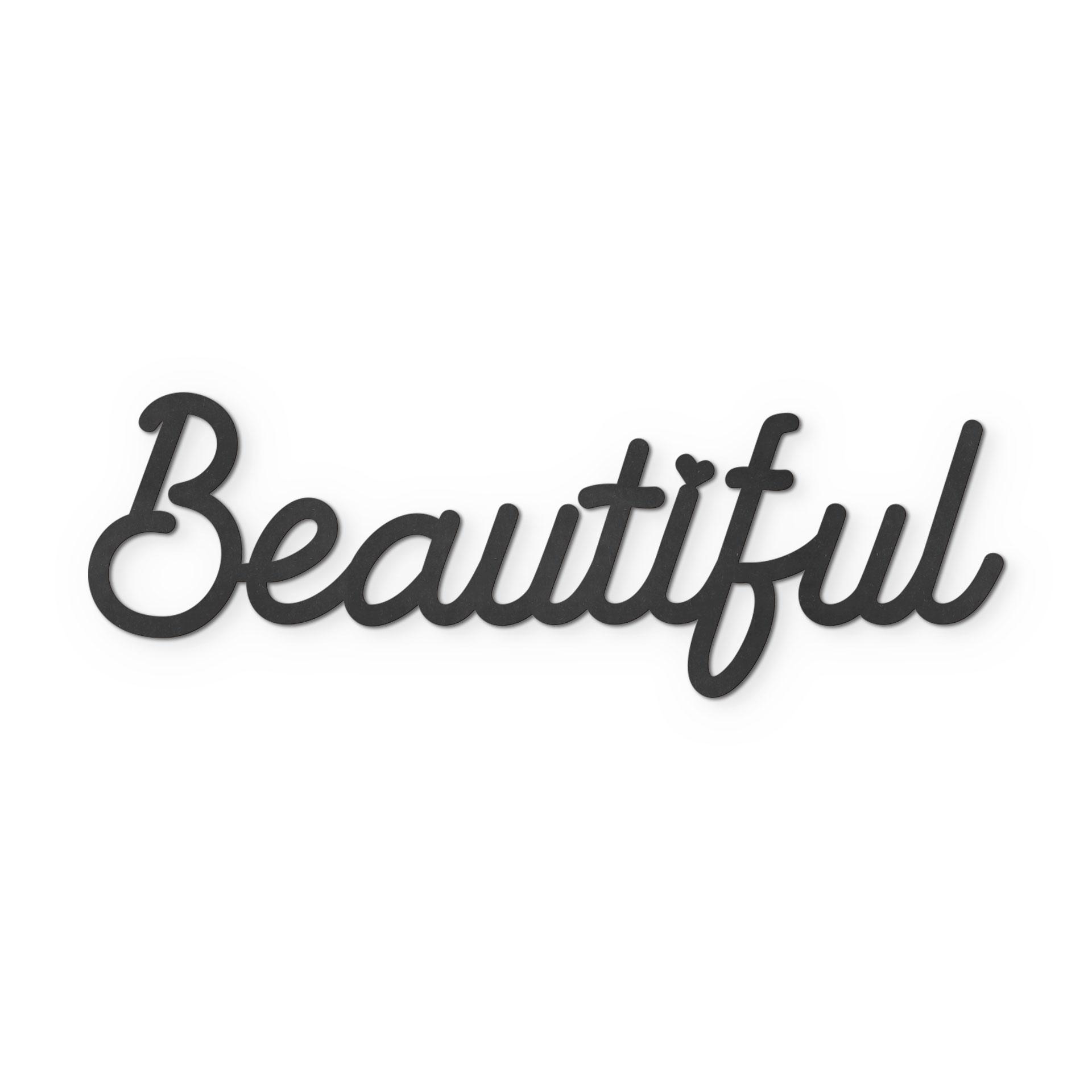 3D belettering Mooi - wanddecoratie van MDF