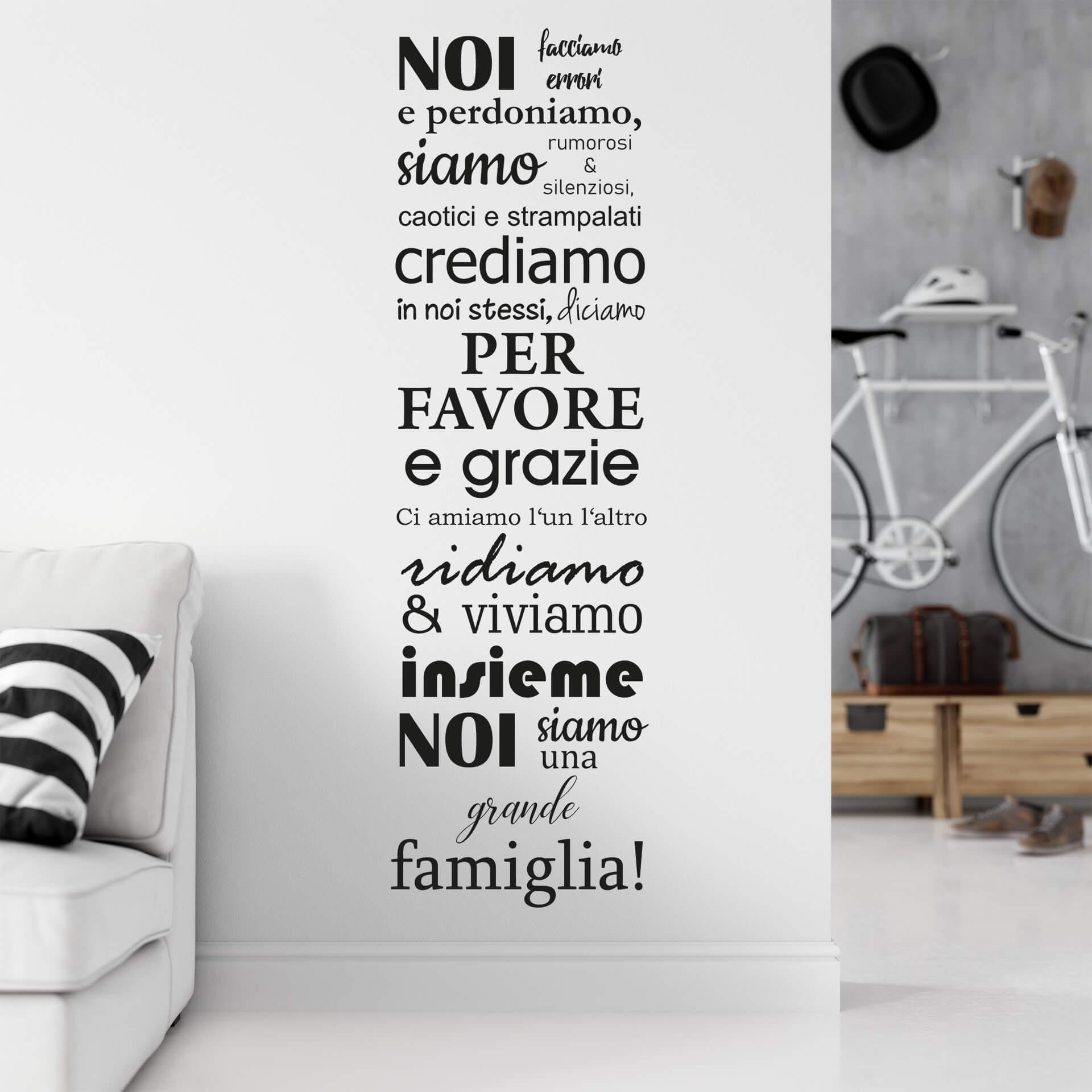Adesivo murale - Noi siamo una famiglia